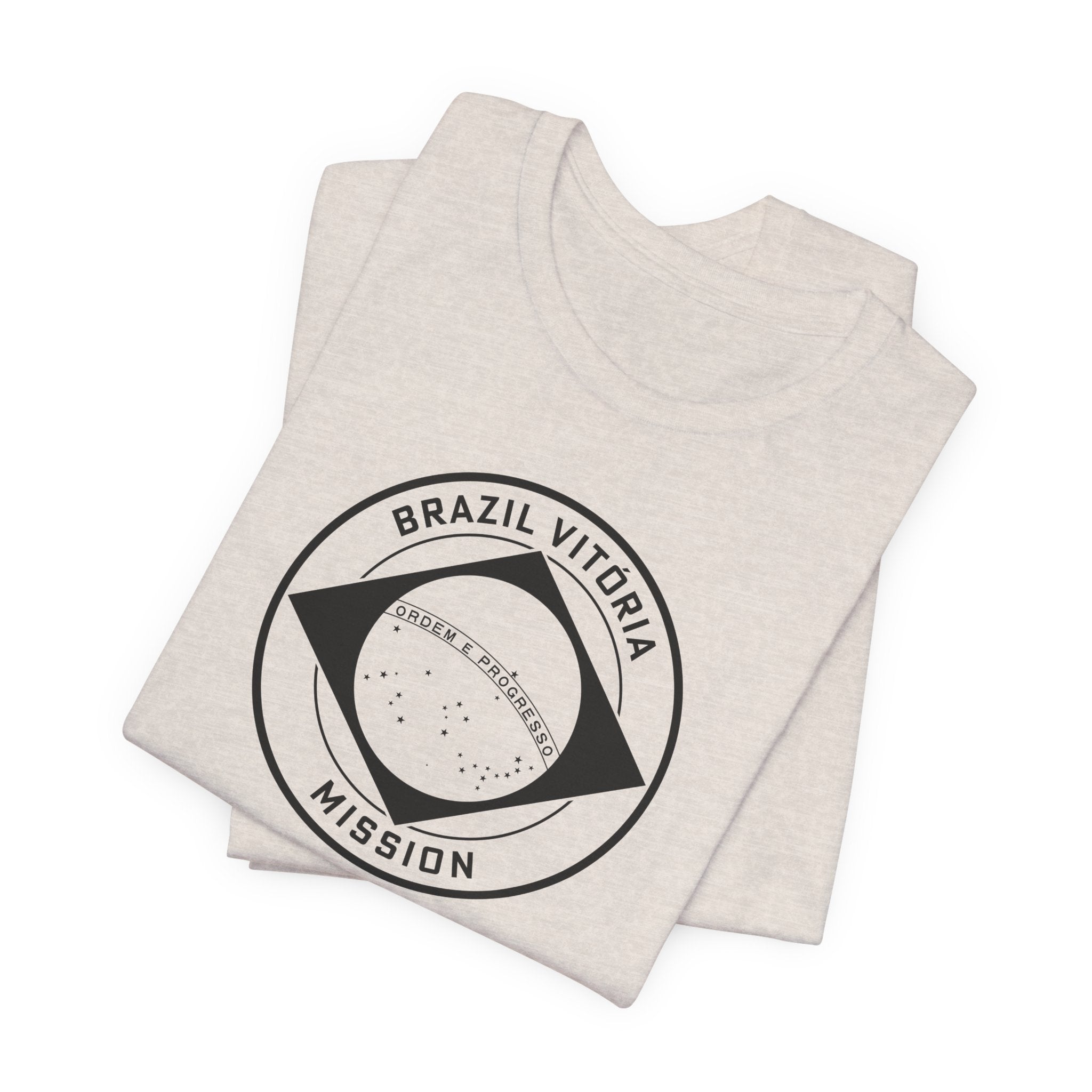 Brazil Vitoria Mission Circular Monochrome Logo T-Shirt - Mission Wishlist - LDS Missionary Gift Store