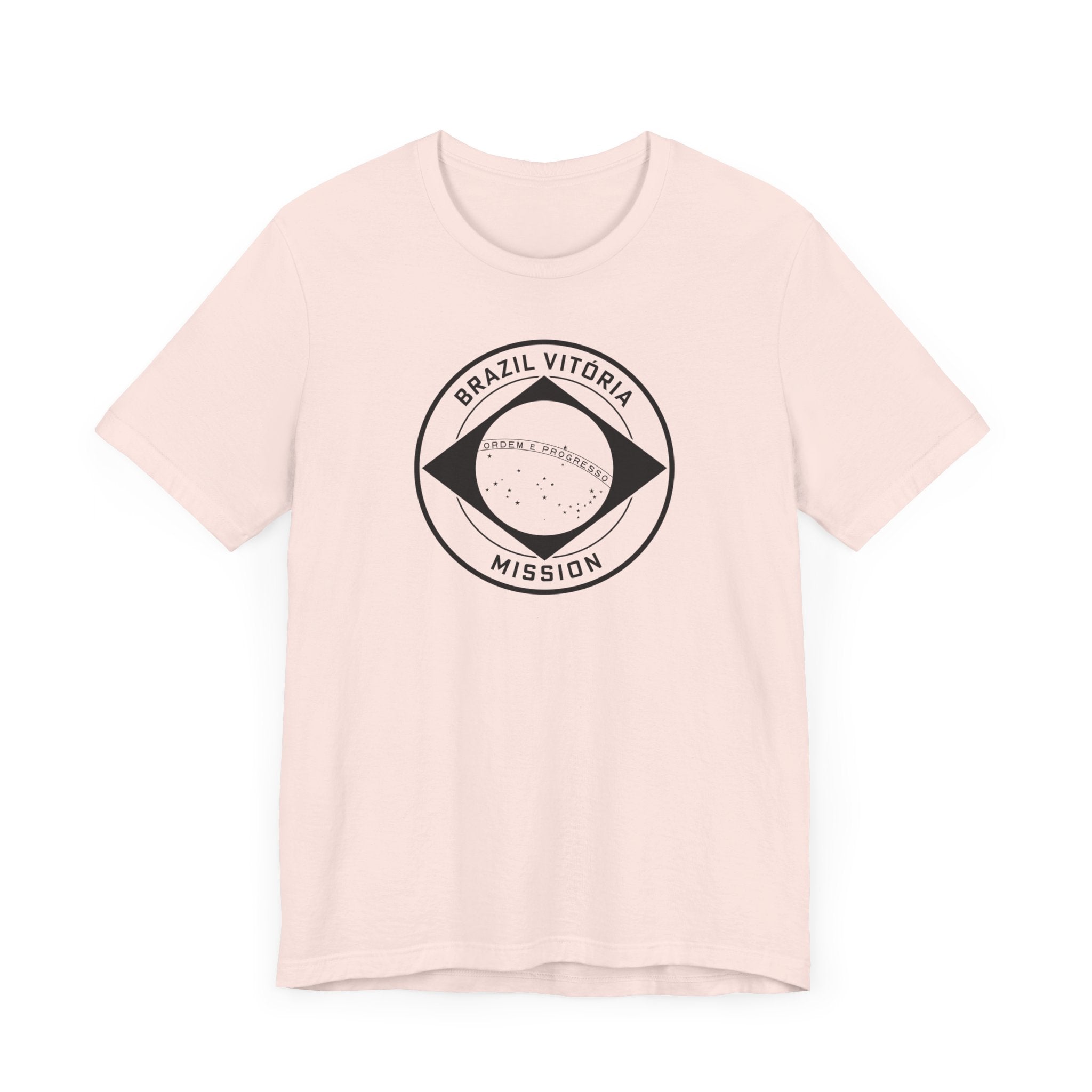 Brazil Vitoria Mission Circular Monochrome Logo T-Shirt - Latter-Day Saint LDS Missionary Gift - Book of Mormon