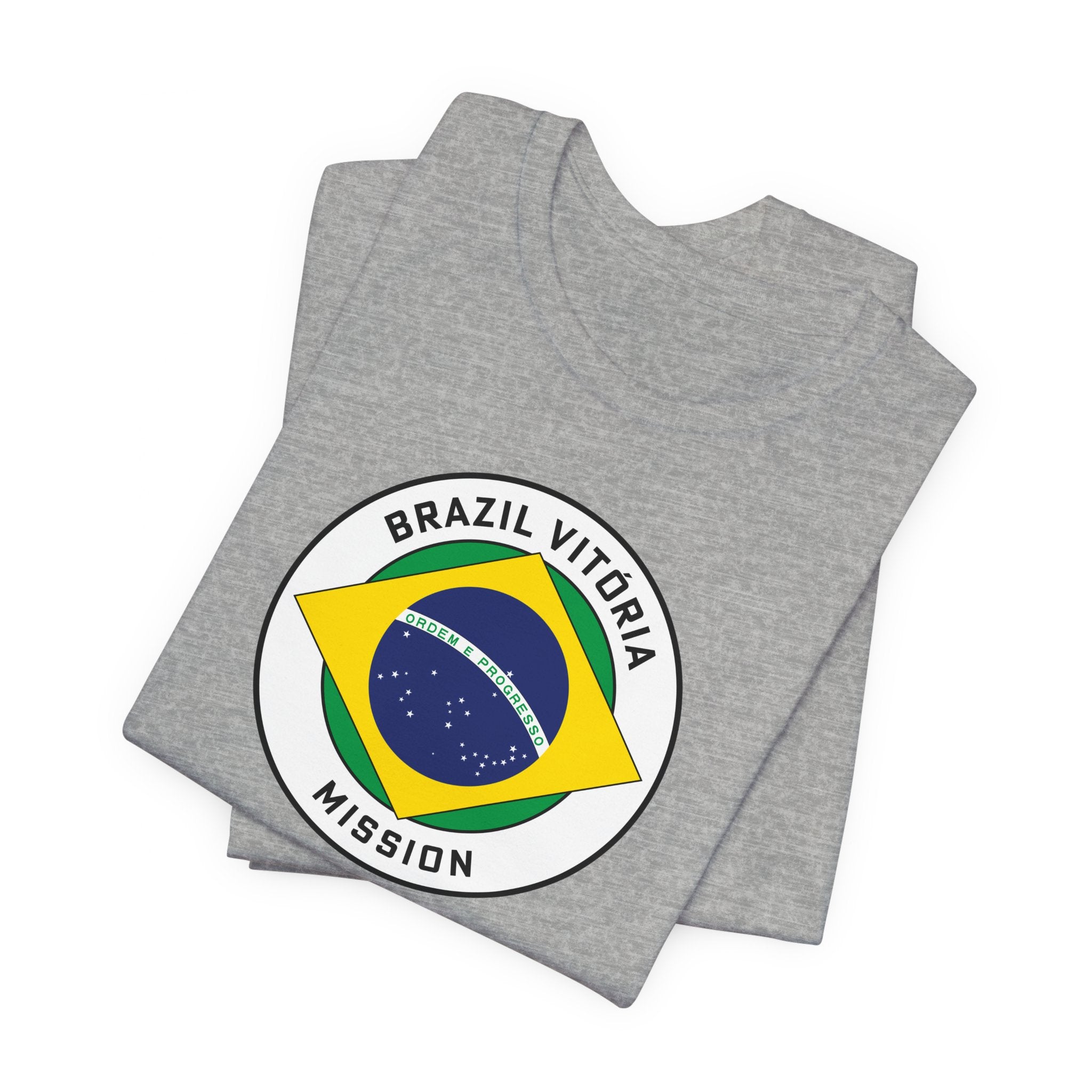 Brazil Vitoria Mission Circular Pop Flag T-shirt - Latter-Day Saint LDS Missionary Gift - Book of Mormon