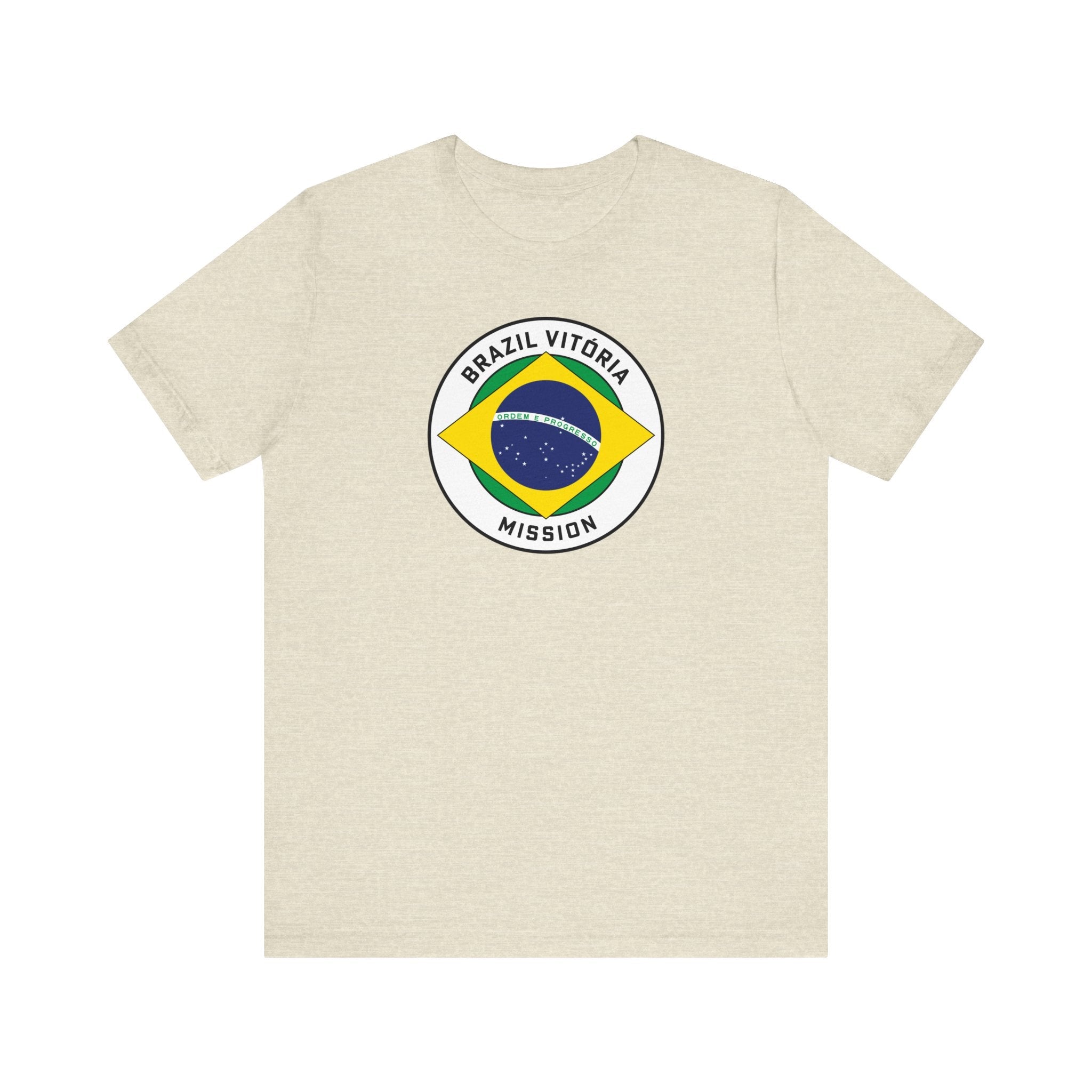 Brazil Vitoria Mission Circular Pop Flag T-shirt - Latter-Day Saint LDS Missionary Gift - Book of Mormon