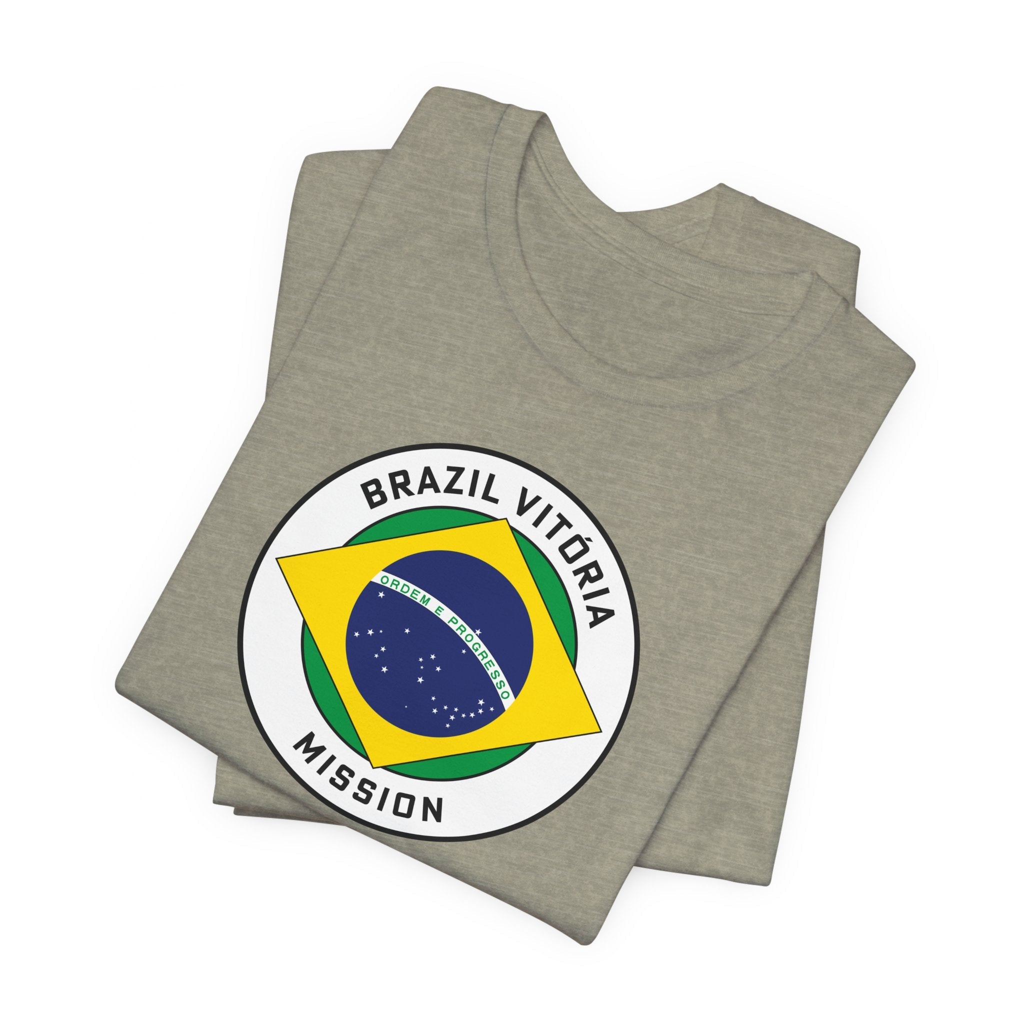 Brazil Vitoria Mission Circular Pop Flag T-shirt - Latter-Day Saint LDS Missionary Gift - Book of Mormon