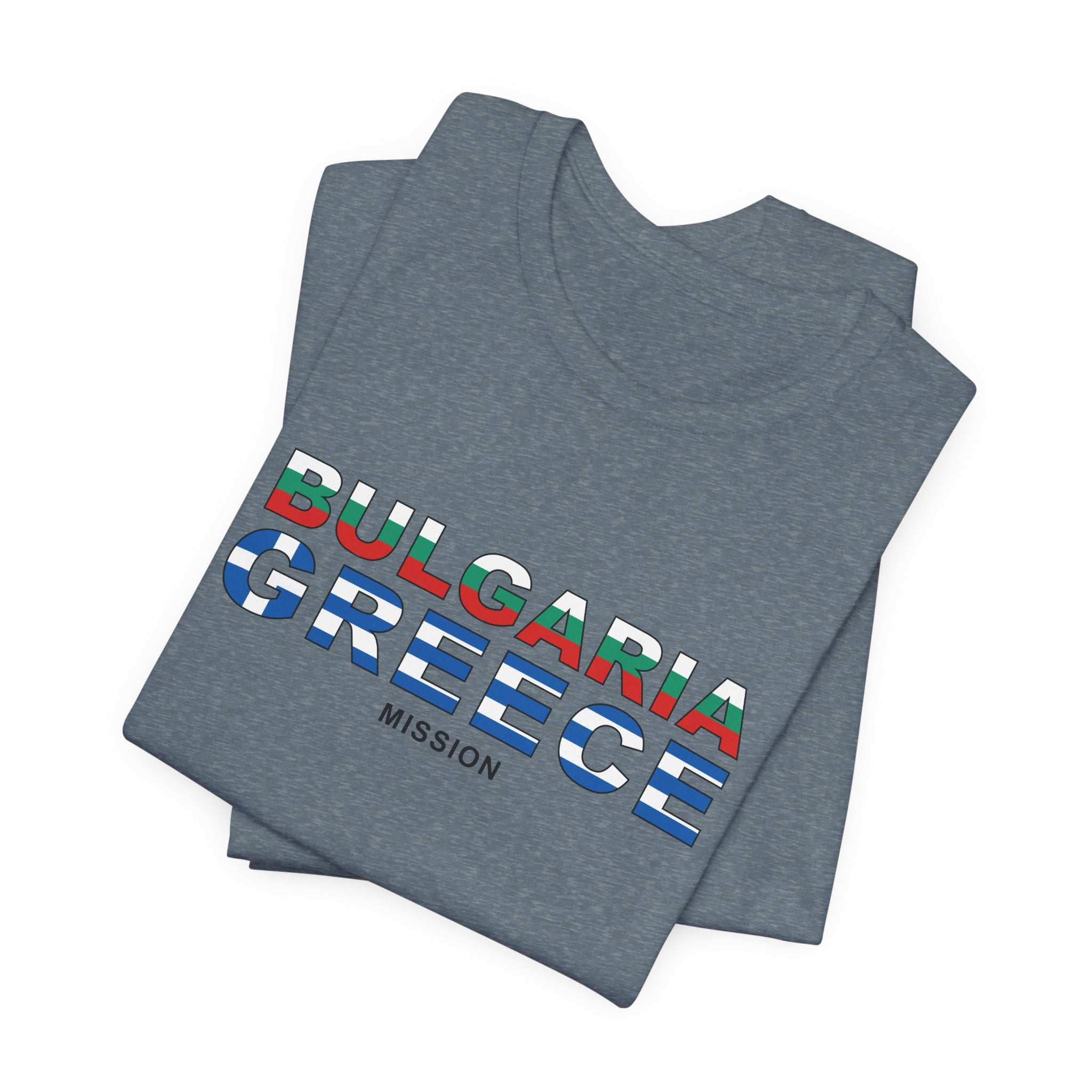 Bulgaria - Greece Mission Flag Title T-shirt - Mission Wishlist - LDS Missionary Gift Store