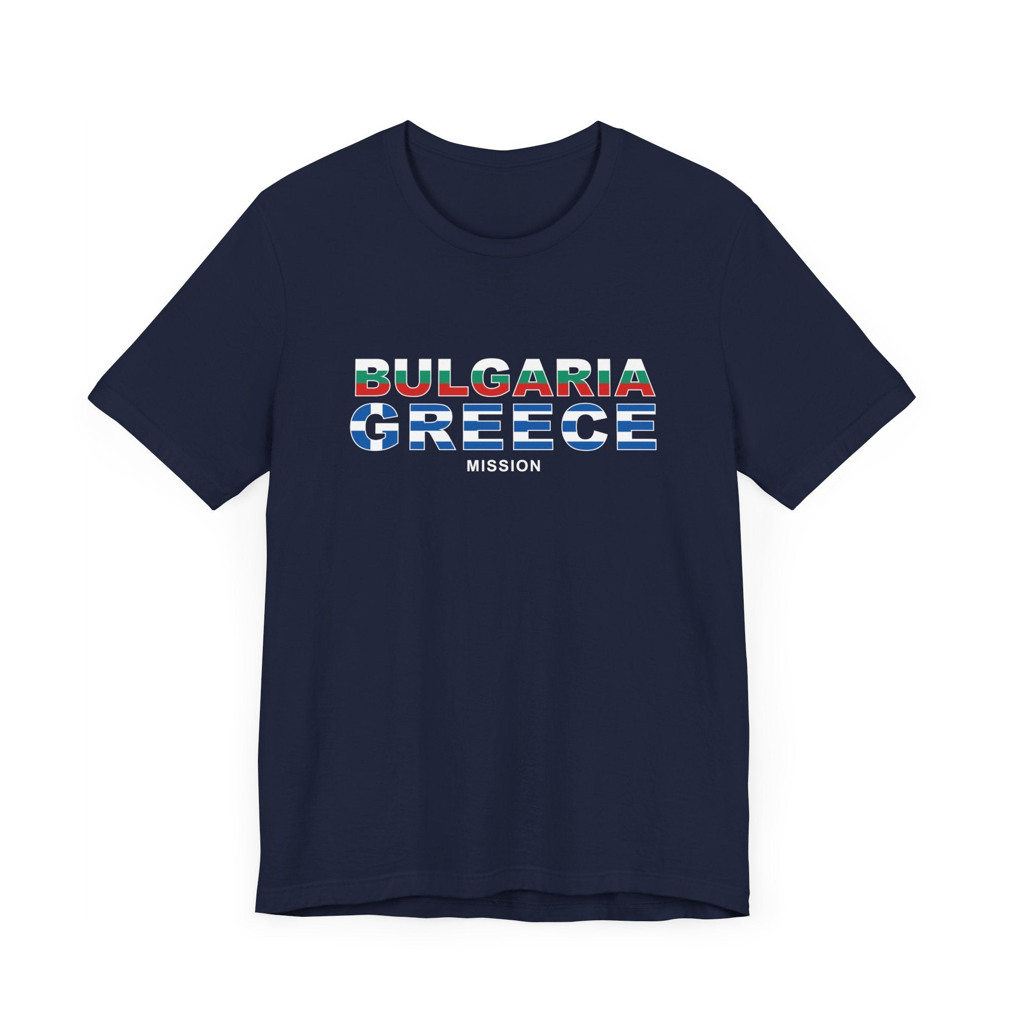 Bulgaria - Greece Mission Flag Title T-shirt - Mission Wishlist - LDS Missionary Gift Store