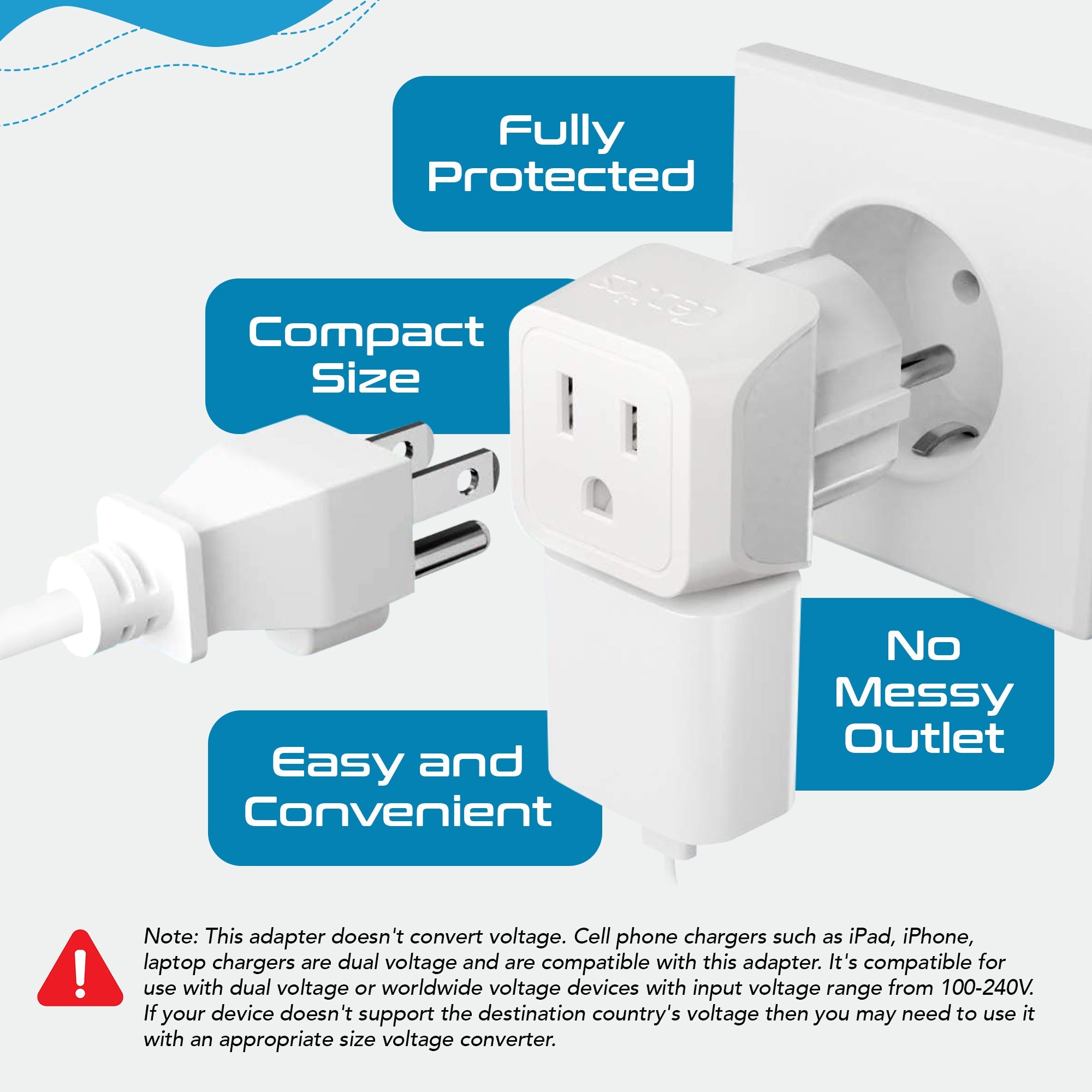 European Travel Adapter Set - Type E/F, G, C - 3pcs (CT-EU-SET)