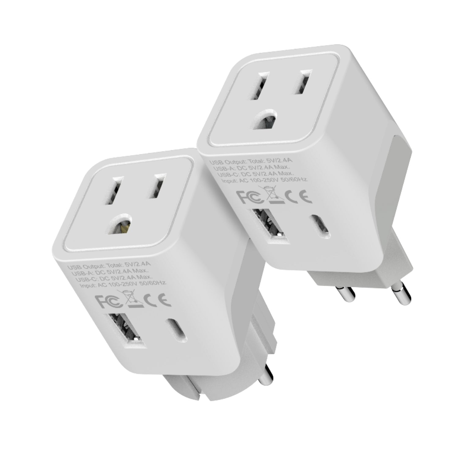Europe Travel Adapter Plug Combo - Type C, E/F | USB-A + USB-C – European Combo (CTU-9-9C)