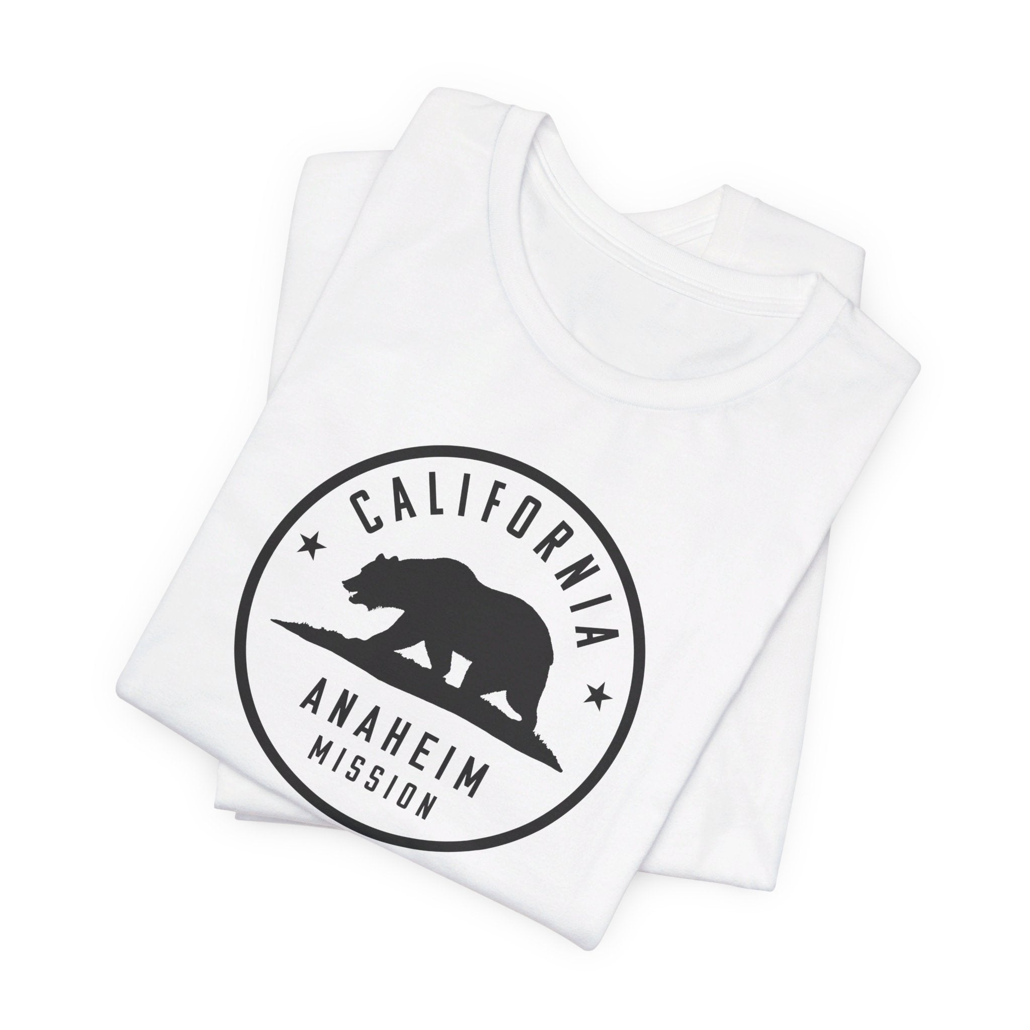 California Anaheim Mission Circular Monochrome Logo T-Shirt - Mission Wishlist - LDS Missionary Gift Store