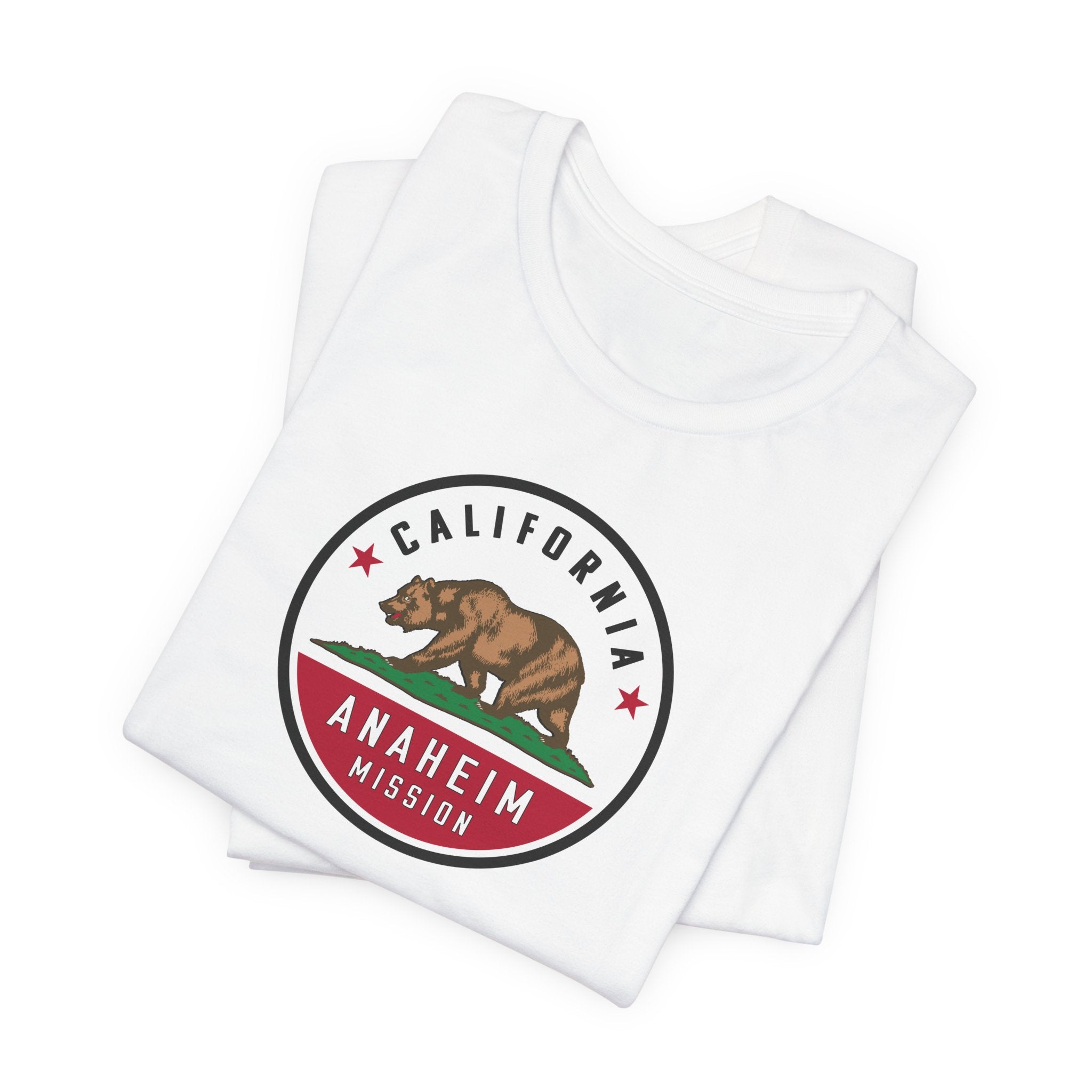 California Anaheim Mission State Flag Logo (White Border) T-shirt - Mission Wishlist - LDS Missionary Gift Store