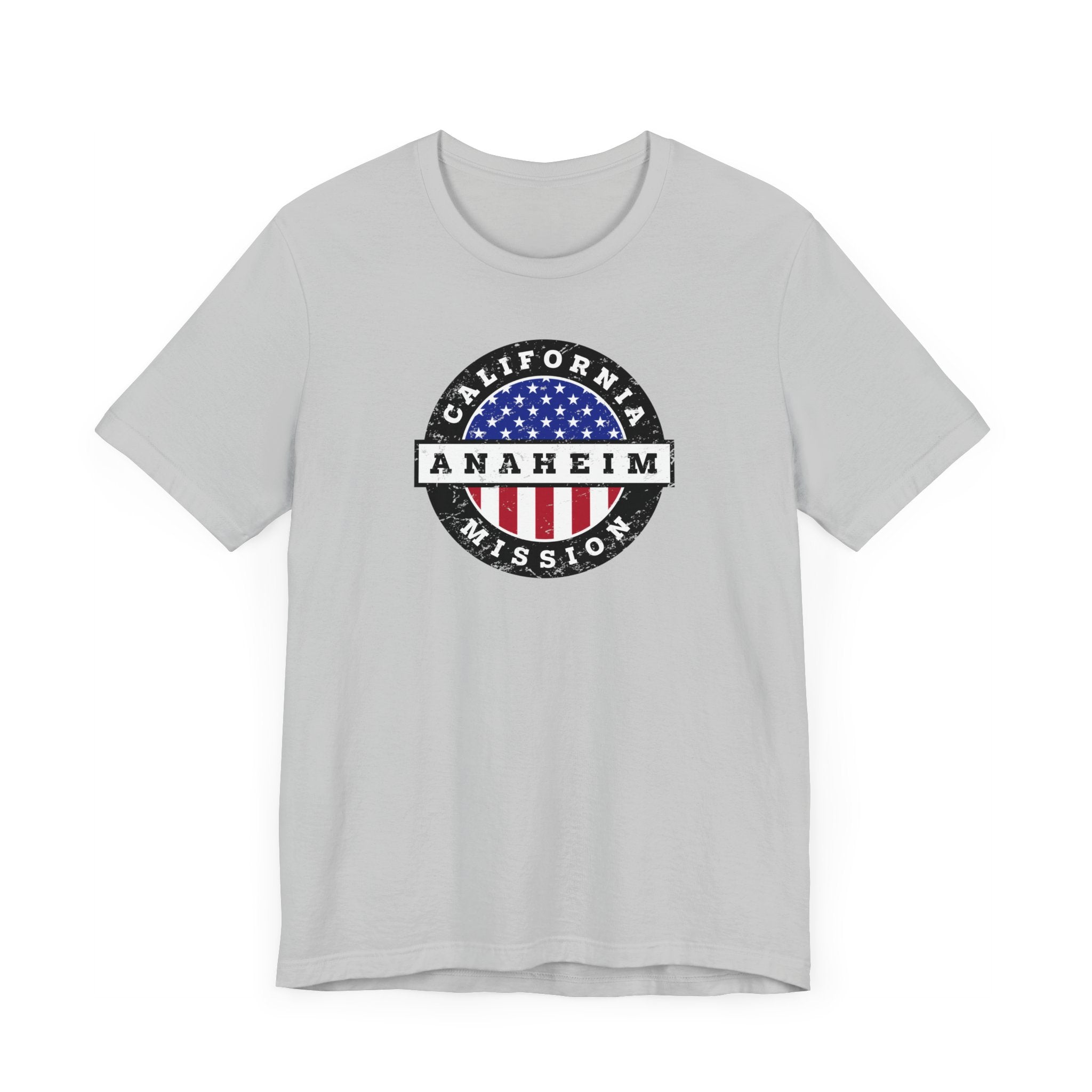 California Anaheim Mission Vintage Circular USA Flag T-Shirt - Mission Wishlist - LDS Missionary Gift Store