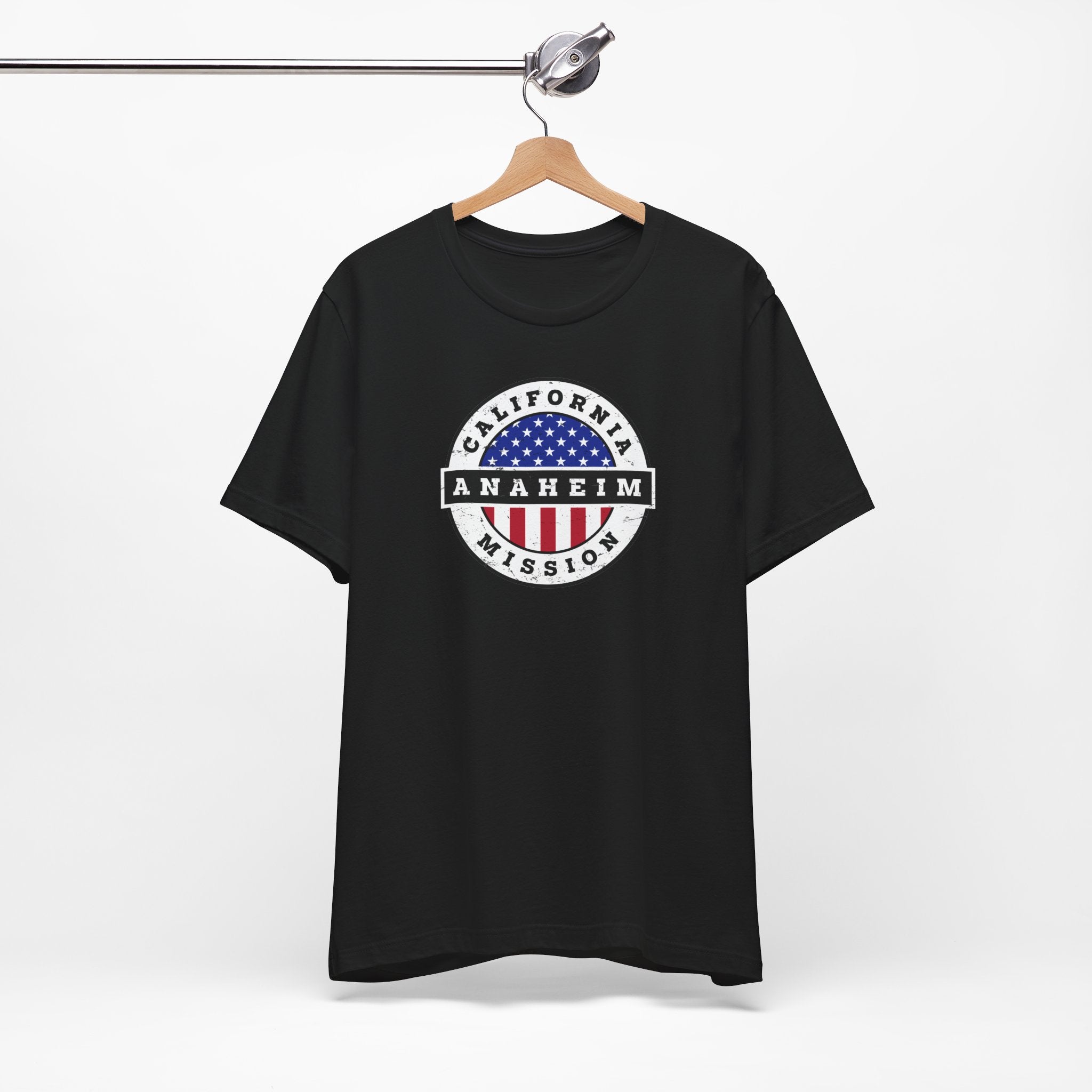California Anaheim Mission Vintage Circular USA Flag T-Shirt - Mission Wishlist - LDS Missionary Gift Store