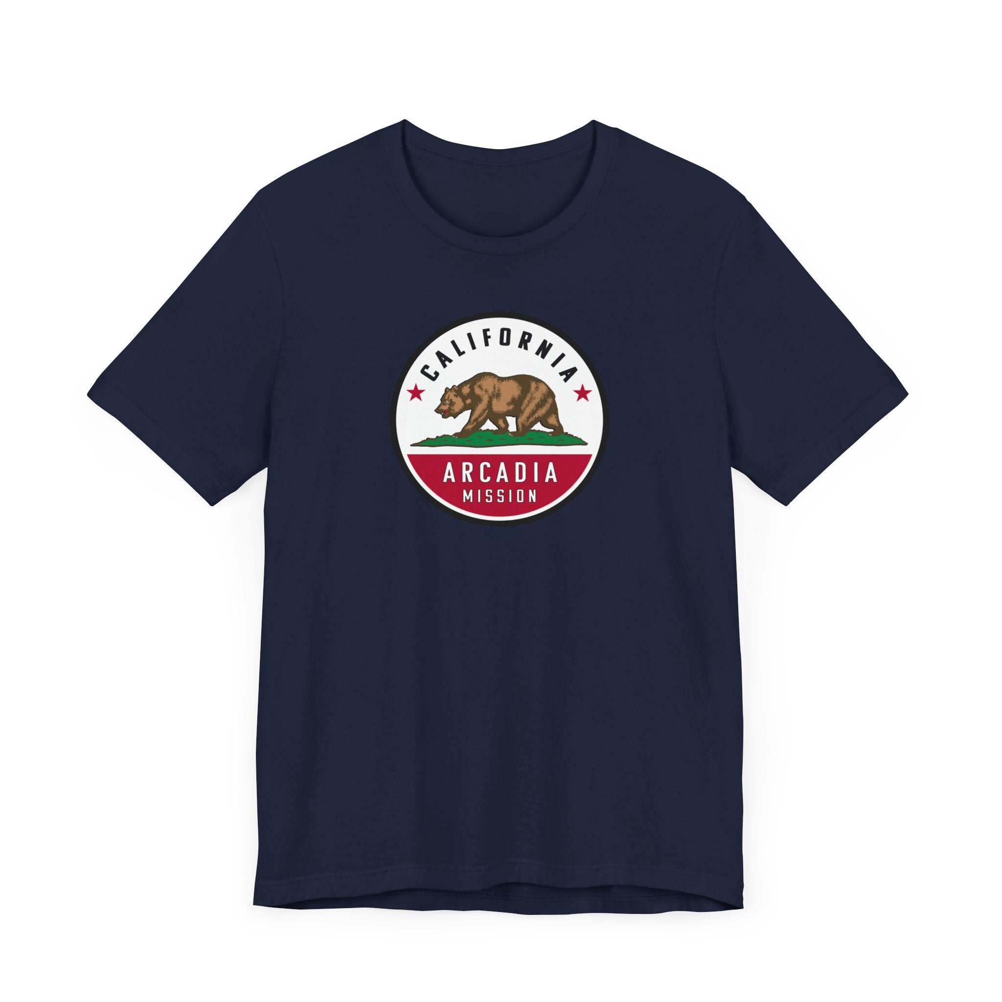 California Arcadia Mission State Flag Logo (White Border) T-shirt - Mission Wishlist - LDS Missionary Gift Store