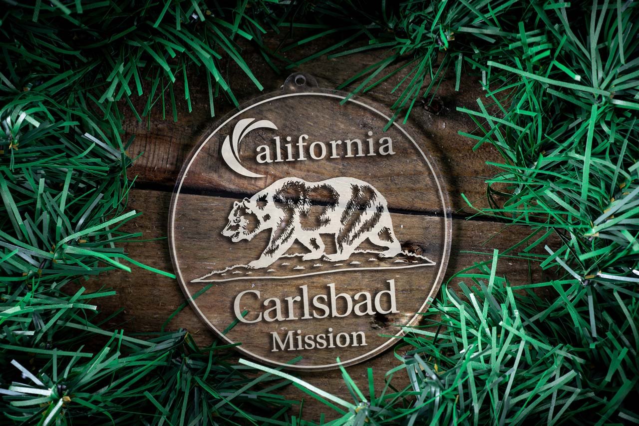 California Carlsbad Mission Christmas Ornament - Latter-Day Saint LDS Missionary Gift - Book of Mormon