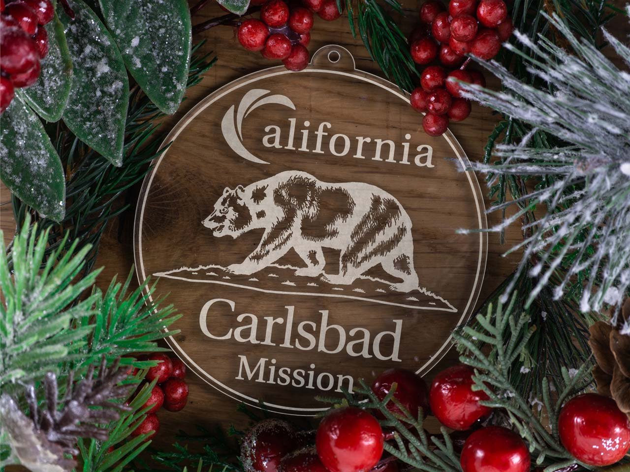 California Carlsbad Mission Christmas Ornament - Latter-Day Saint LDS Missionary Gift - Book of Mormon