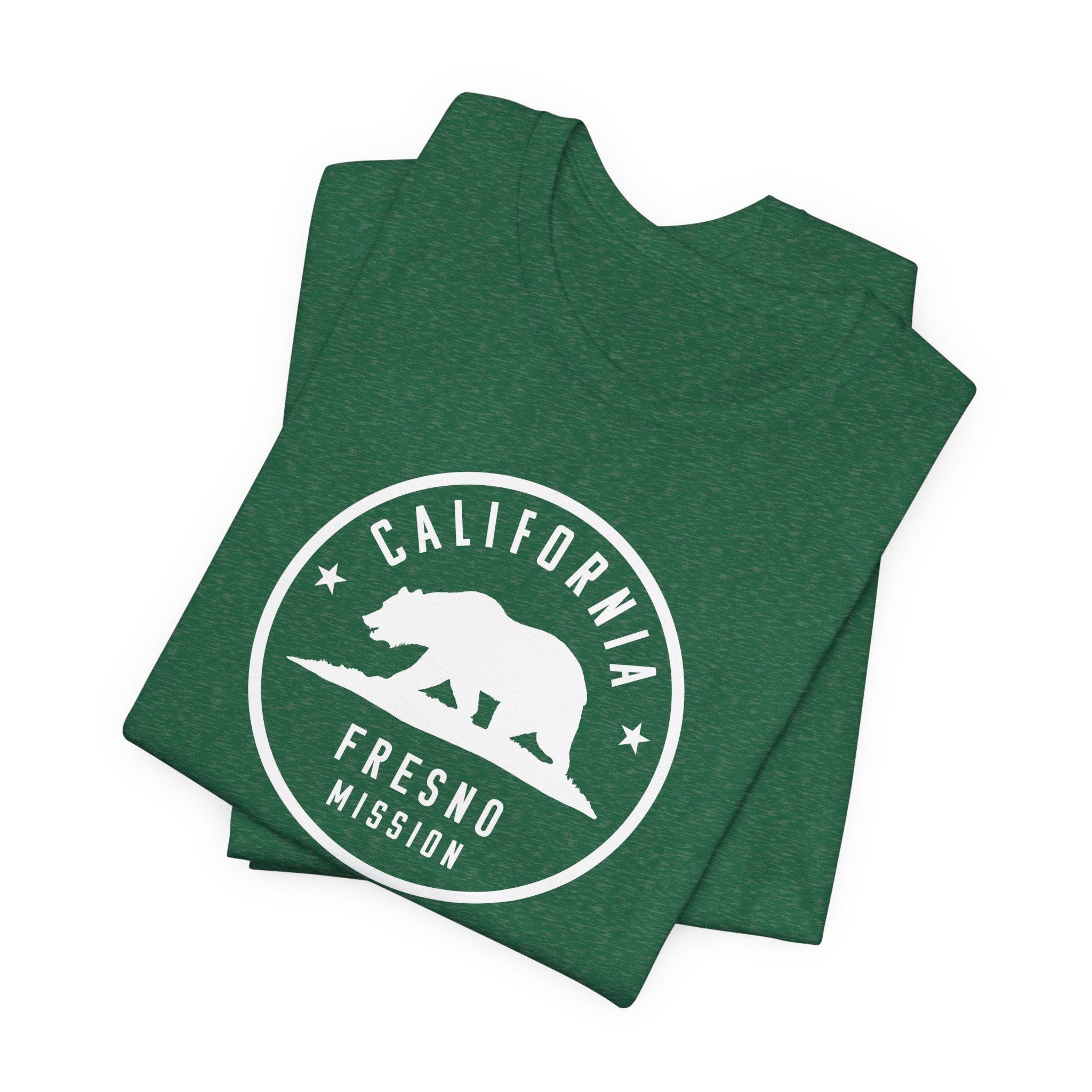 California Fresno Mission Circular Monochrome Logo T-Shirt - Latter-Day Saint LDS Missionary Gift - Book of Mormon