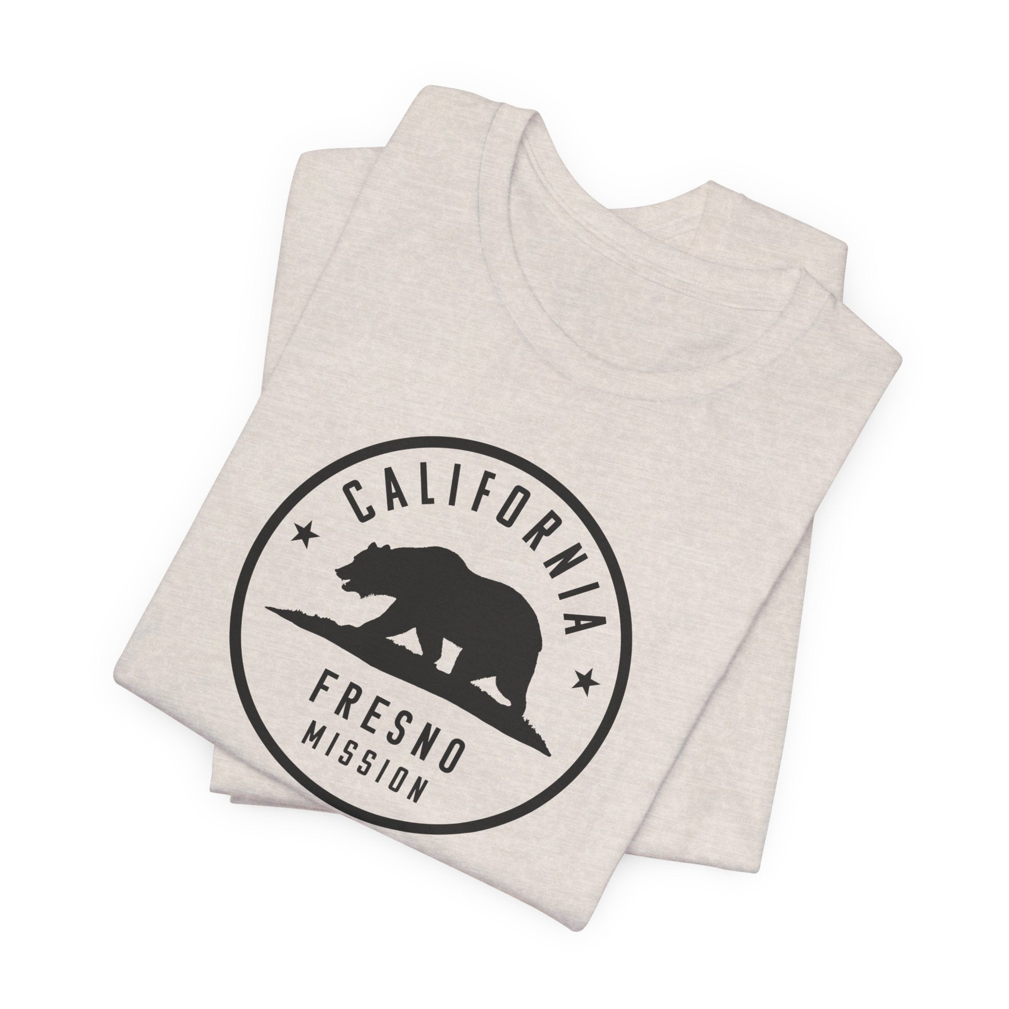 California Fresno Mission Circular Monochrome Logo T-Shirt - Latter-Day Saint LDS Missionary Gift - Book of Mormon
