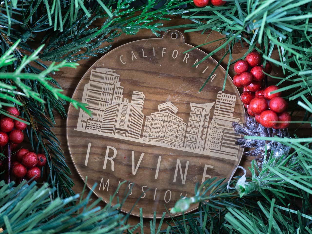 California Irvine Mission Christmas Ornament - Latter-Day Saint LDS Missionary Gift - Book of Mormon