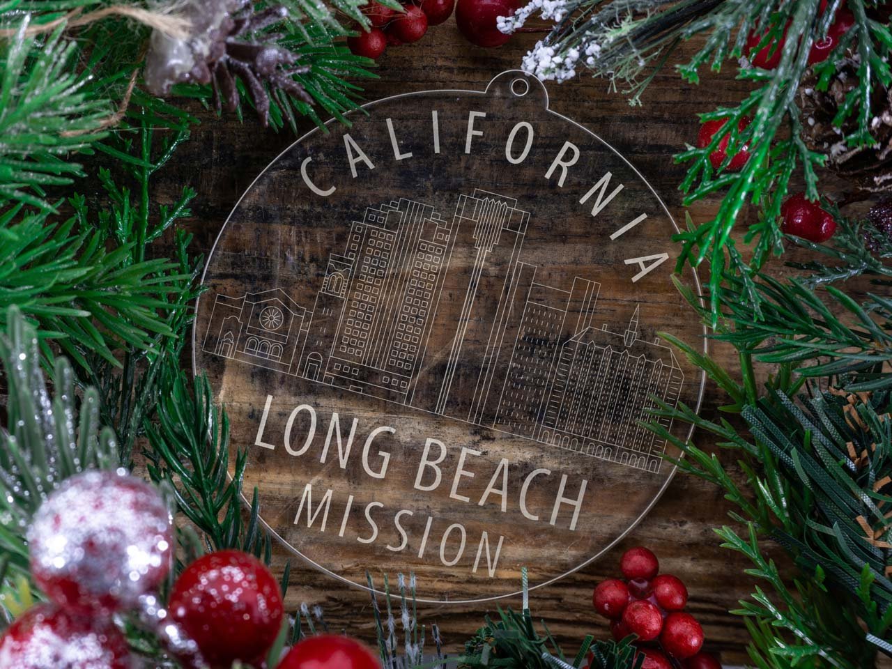 California Long Beach Mission Christmas Ornament - Latter-Day Saint LDS Missionary Gift - Book of Mormon