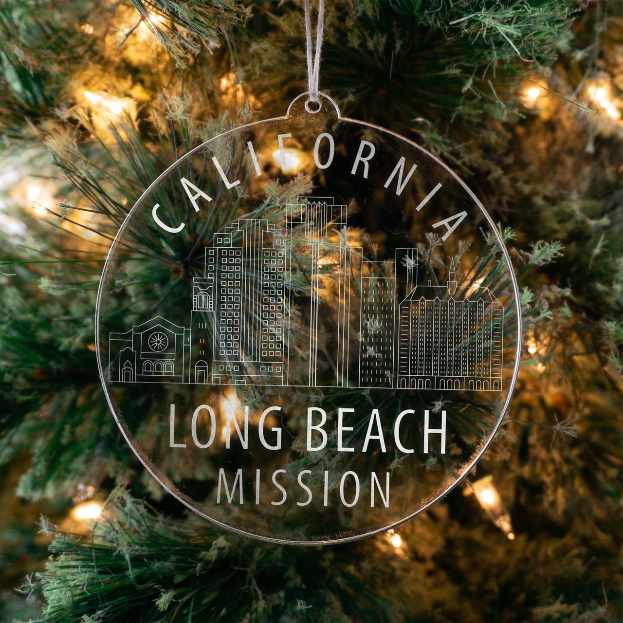 California Long Beach Mission Christmas Ornament - Latter-Day Saint LDS Missionary Gift - Book of Mormon