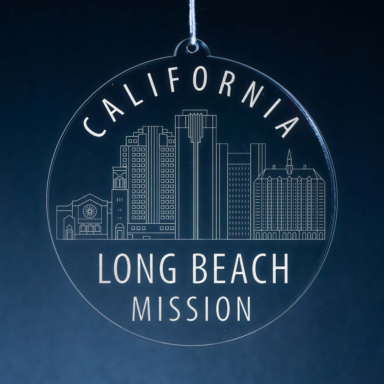 California Long Beach Mission Christmas Ornament - Latter-Day Saint LDS Missionary Gift - Book of Mormon