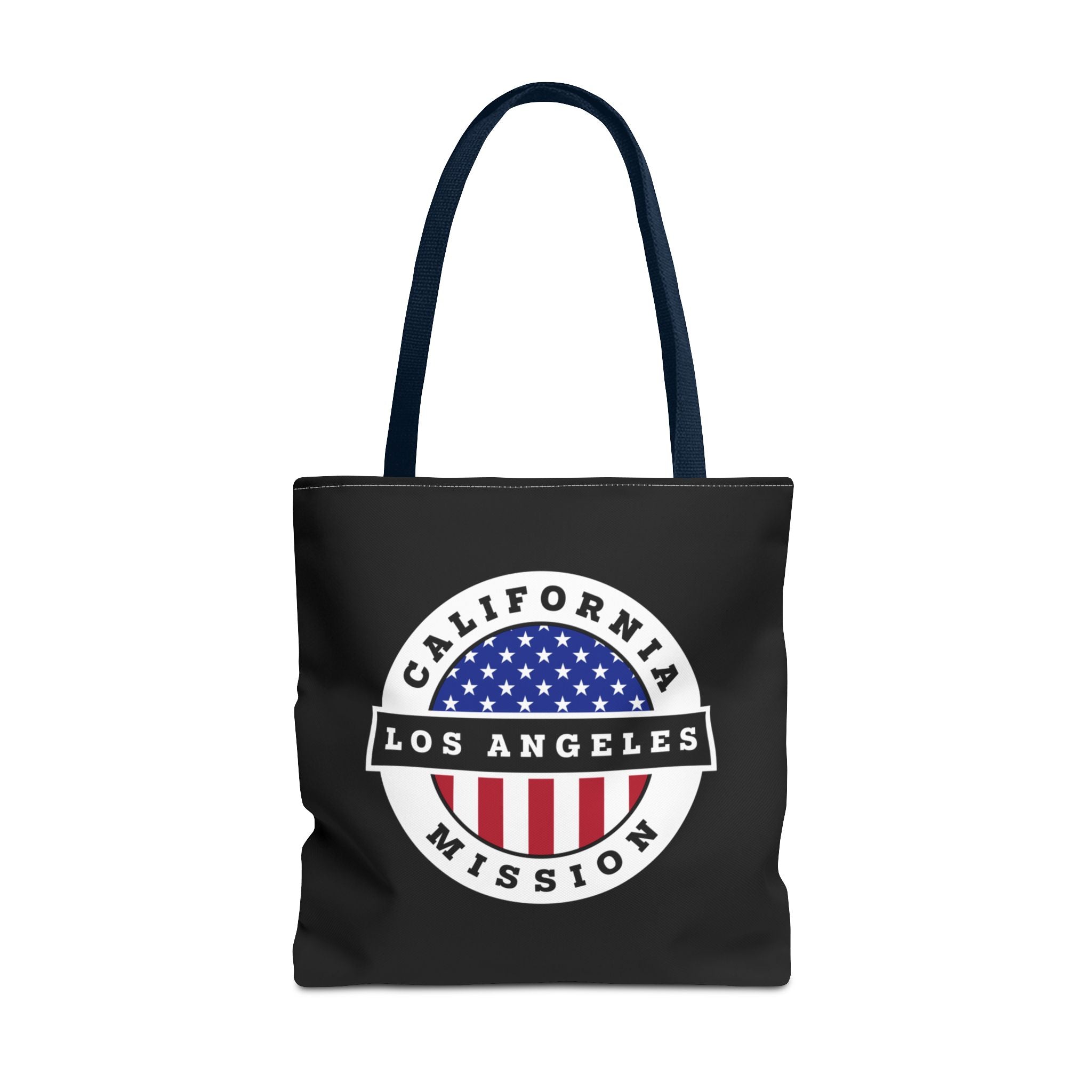 California Los Angeles Mission USA Flag Logo Tote Bag Black - Mission Wishlist - LDS Missionary Gift Store