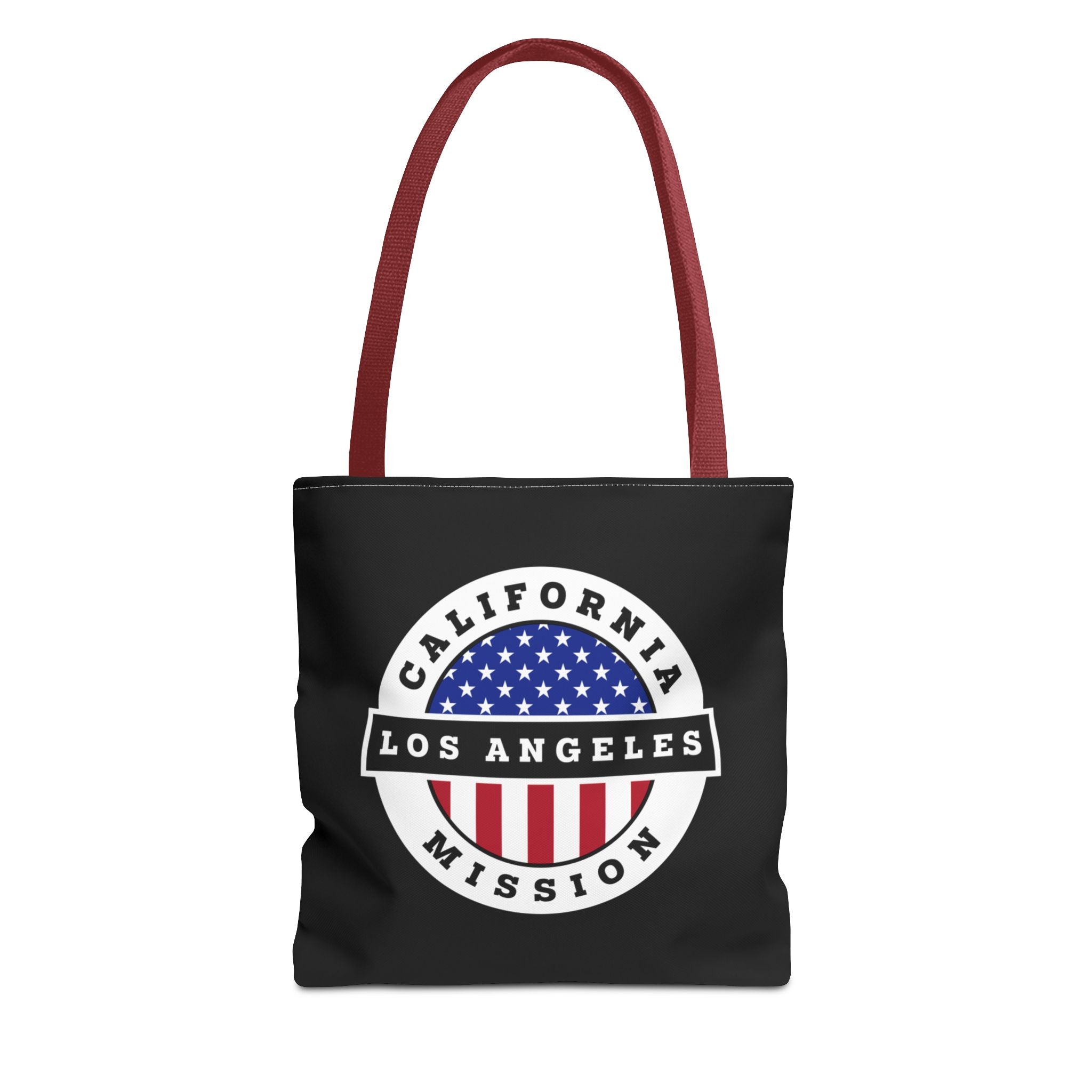 California Los Angeles Mission USA Flag Logo Tote Bag Black - Mission Wishlist - LDS Missionary Gift Store