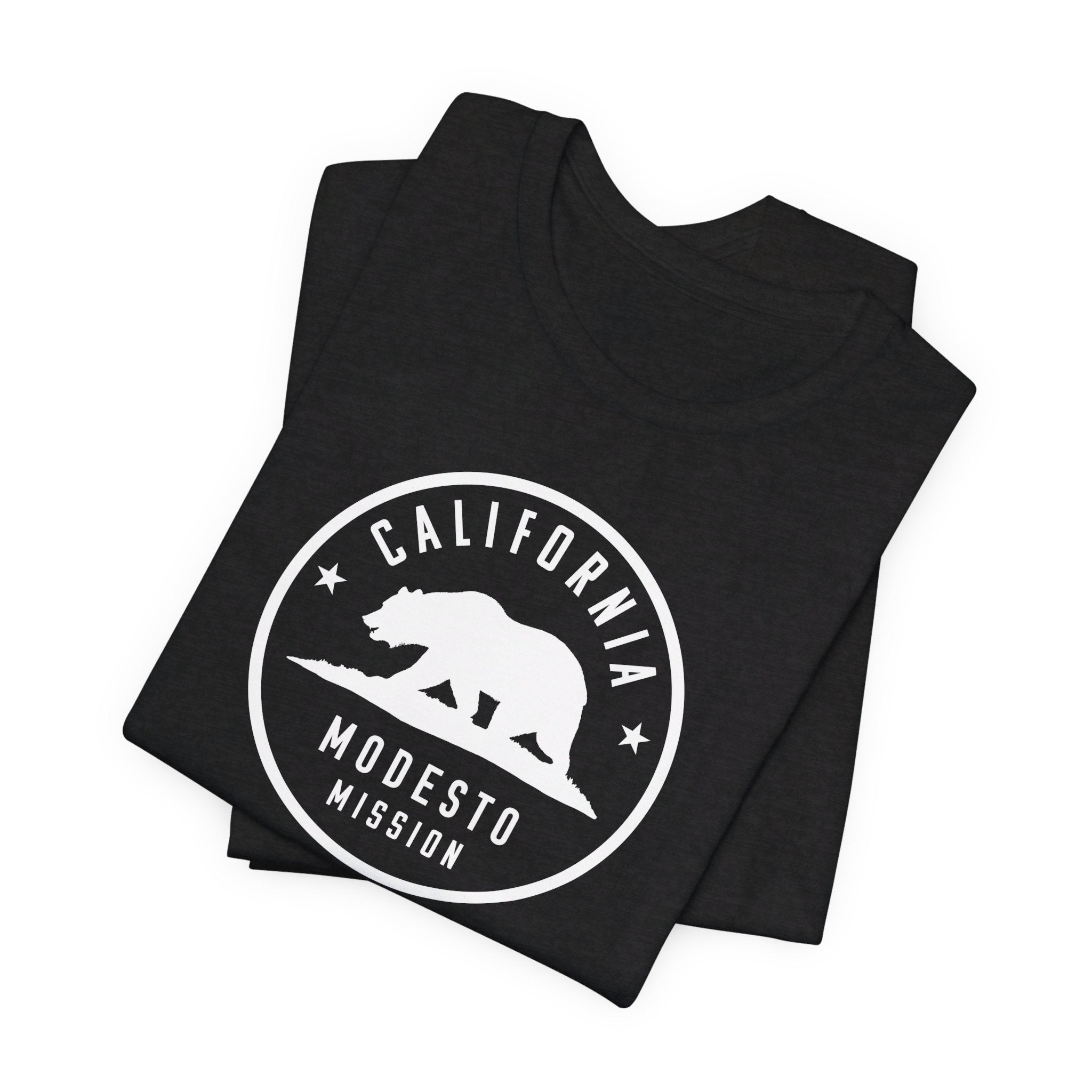 California Modesto Mission Circular Monochrome Logo T-Shirt - Mission Wishlist - LDS Missionary Gift Store