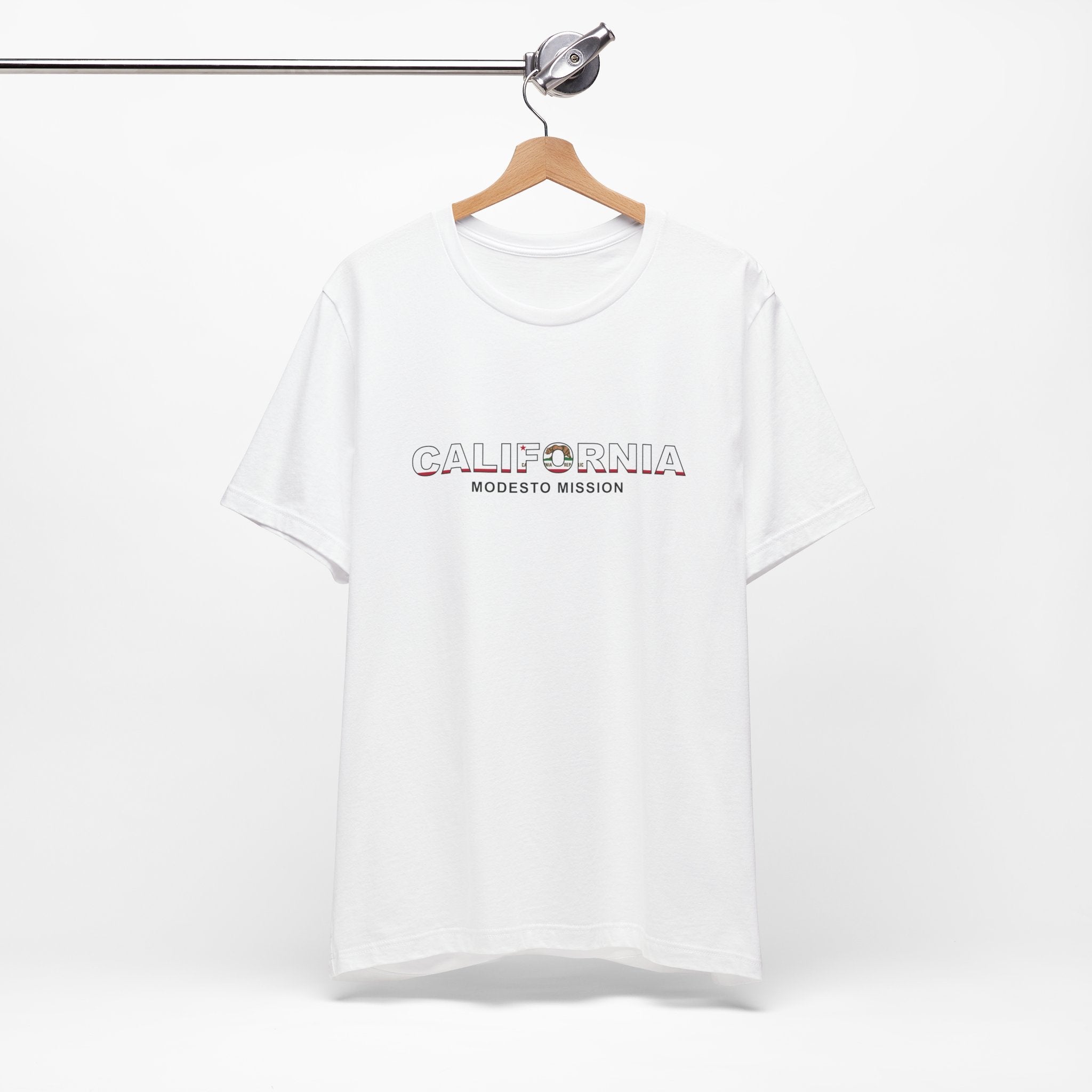 California Modesto Mission Flag Title T-shirt - Mission Wishlist - LDS Missionary Gift Store