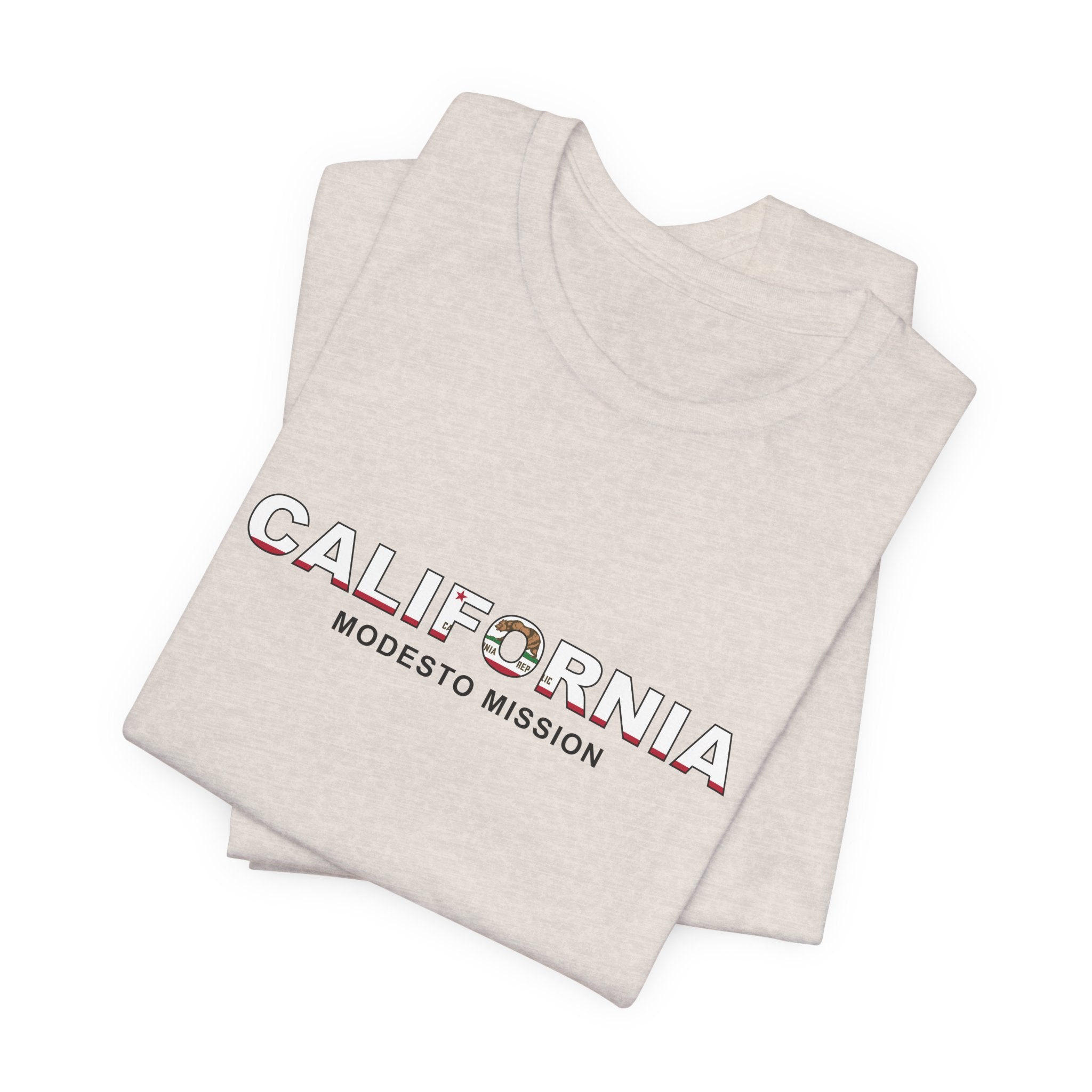 California Modesto Mission Flag Title T-shirt - Mission Wishlist - LDS Missionary Gift Store
