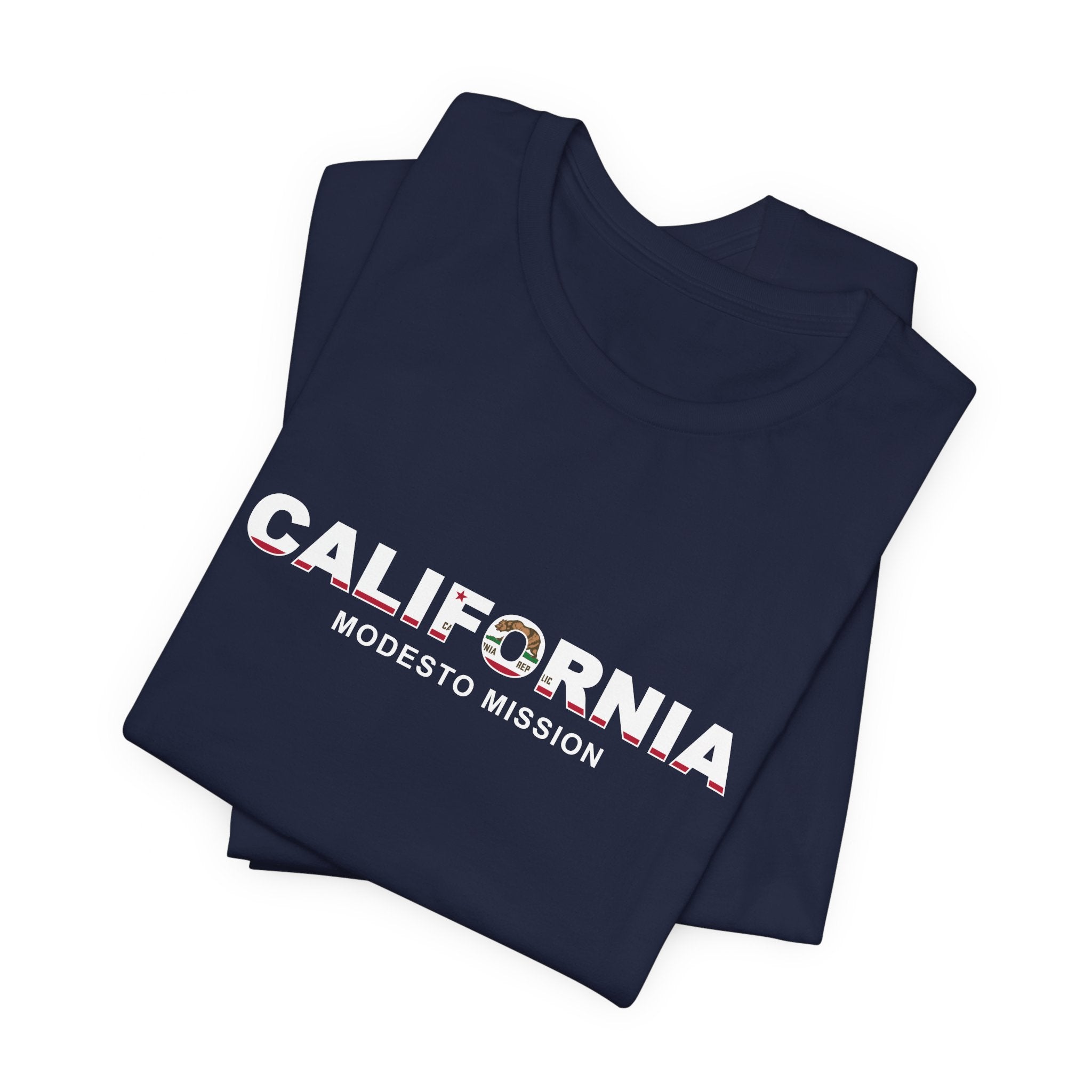 California Modesto Mission Flag Title T-shirt - Mission Wishlist - LDS Missionary Gift Store