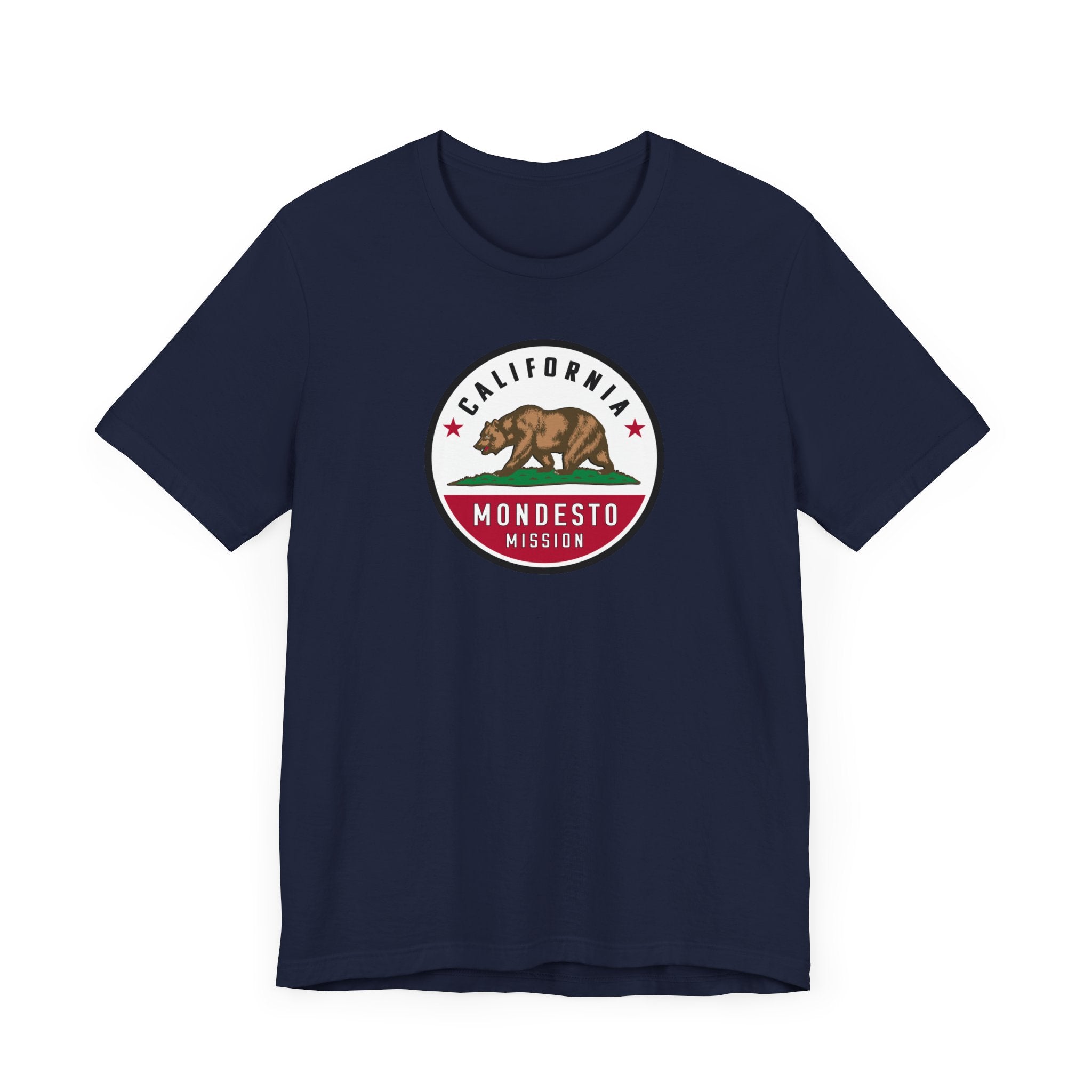 California Modesto Mission State Flag Logo (White Border) T-shirt - Mission Wishlist - LDS Missionary Gift Store