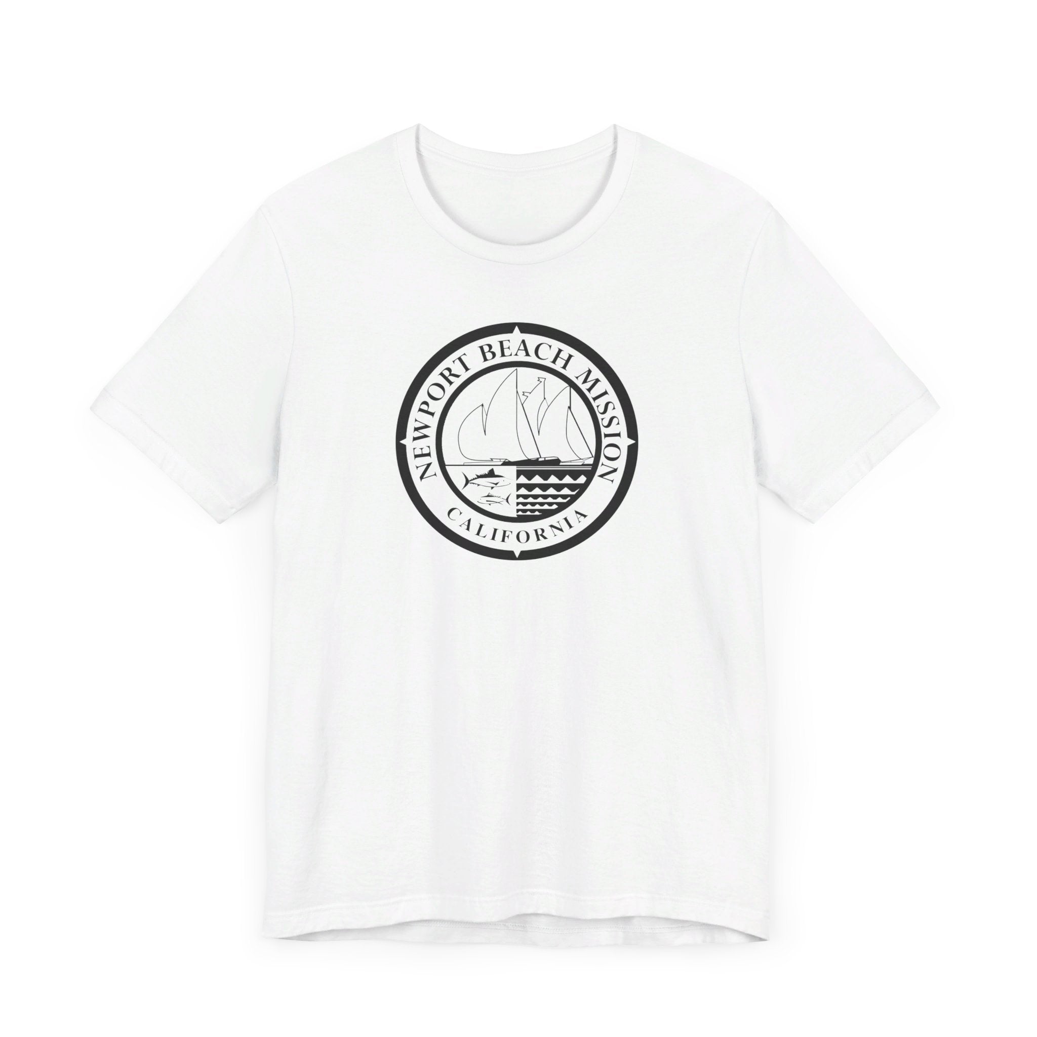 California Newport Beach Mission Circular Monochrome Logo T-Shirt - Mission Wishlist - LDS Missionary Gift Store