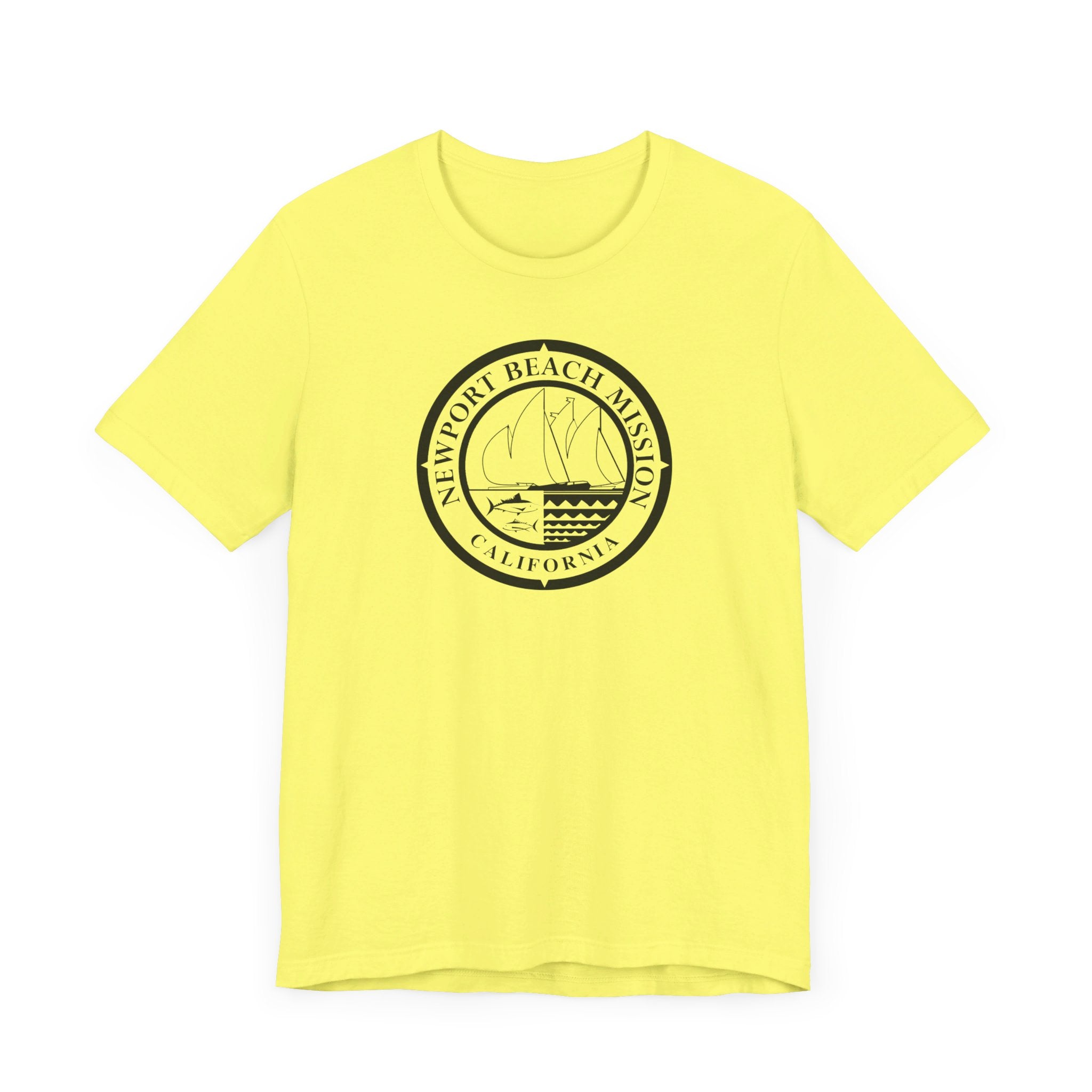California Newport Beach Mission Circular Monochrome Logo T-Shirt - Mission Wishlist - LDS Missionary Gift Store