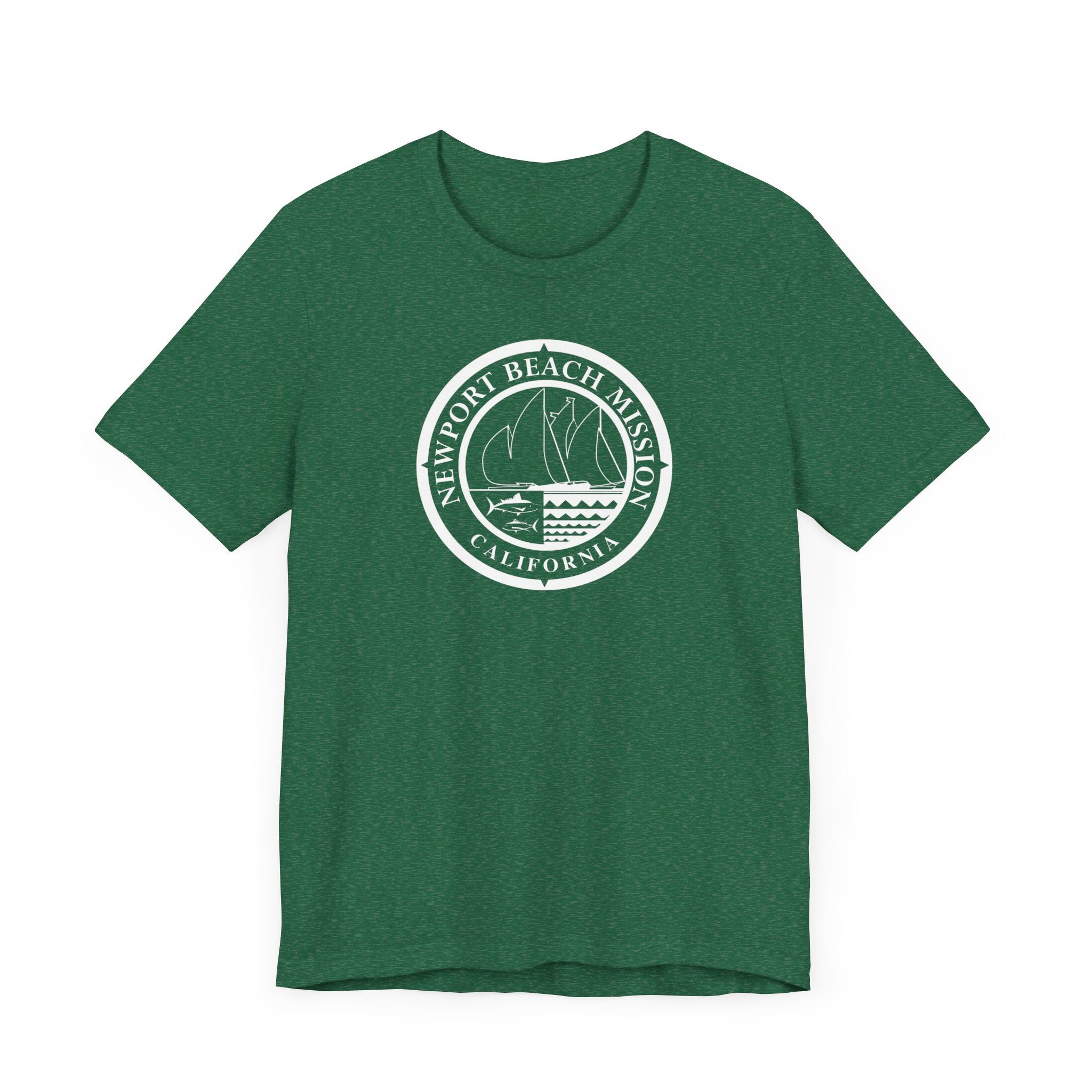 California Newport Beach Mission Circular Monochrome Logo T-Shirt - Mission Wishlist - LDS Missionary Gift Store