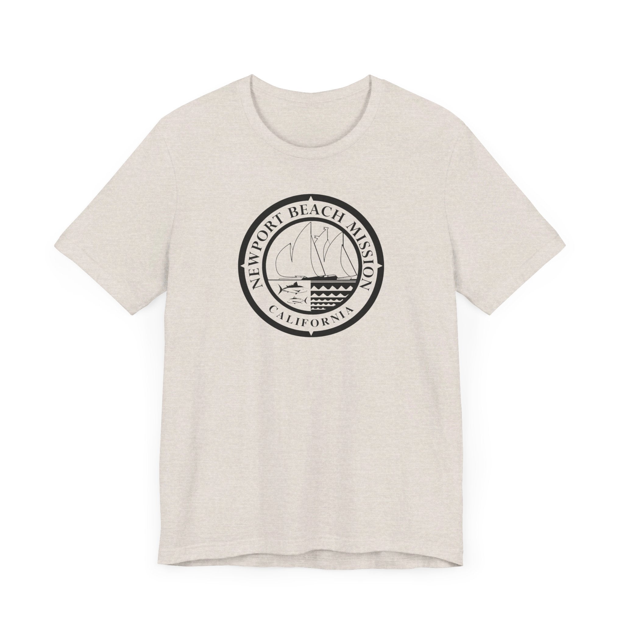 California Newport Beach Mission Circular Monochrome Logo T-Shirt - Mission Wishlist - LDS Missionary Gift Store