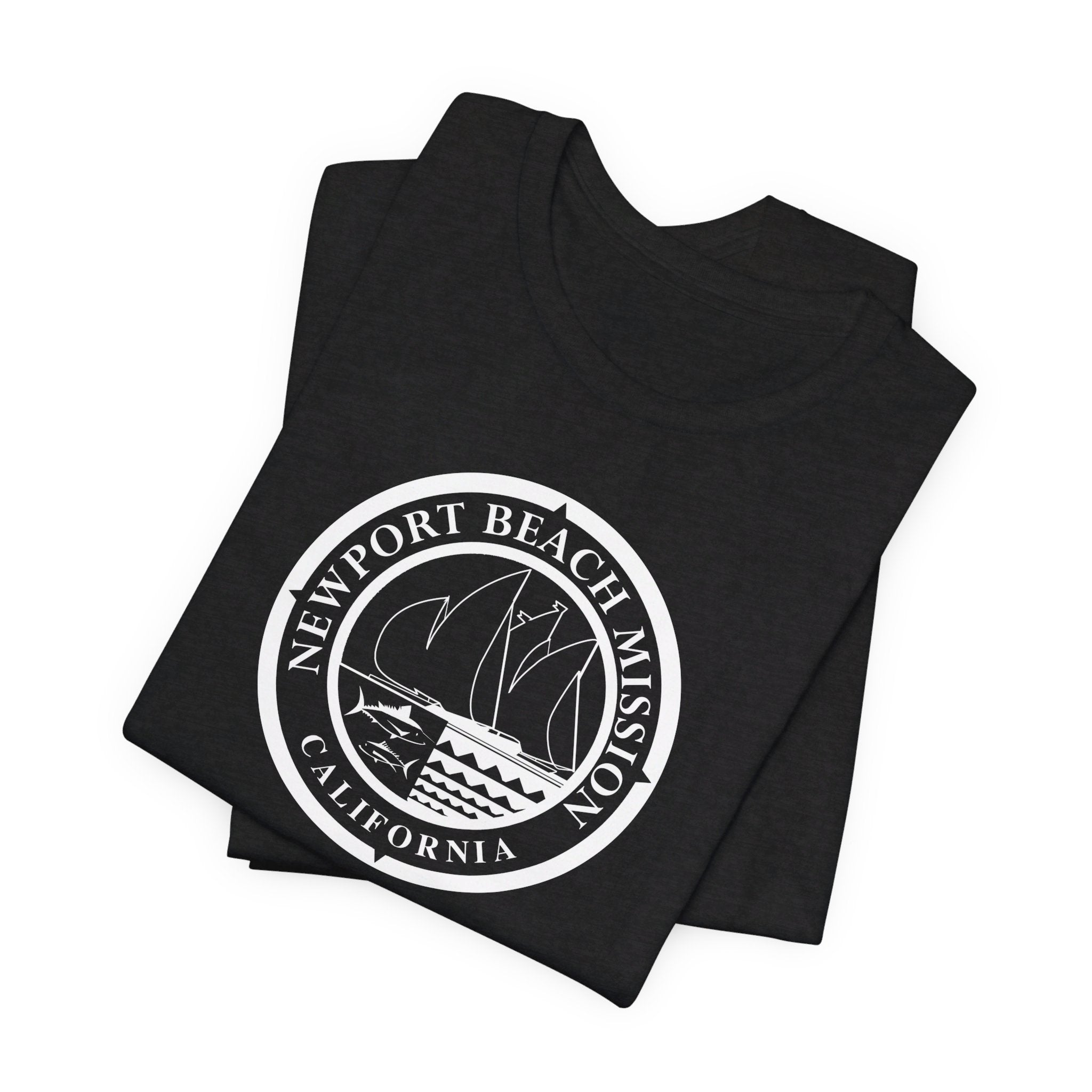 California Newport Beach Mission Circular Monochrome Logo T-Shirt - Mission Wishlist - LDS Missionary Gift Store
