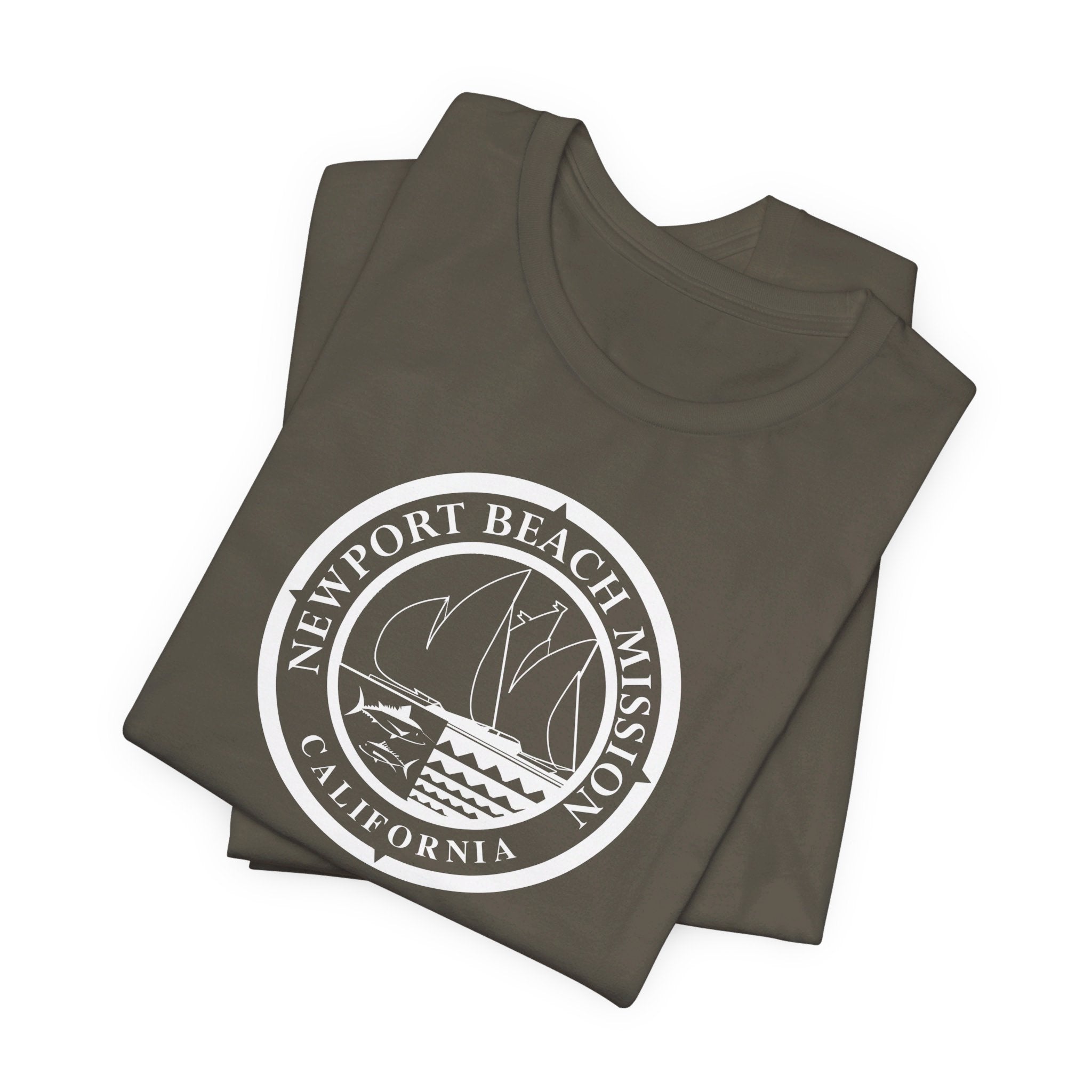 California Newport Beach Mission Circular Monochrome Logo T-Shirt - Mission Wishlist - LDS Missionary Gift Store