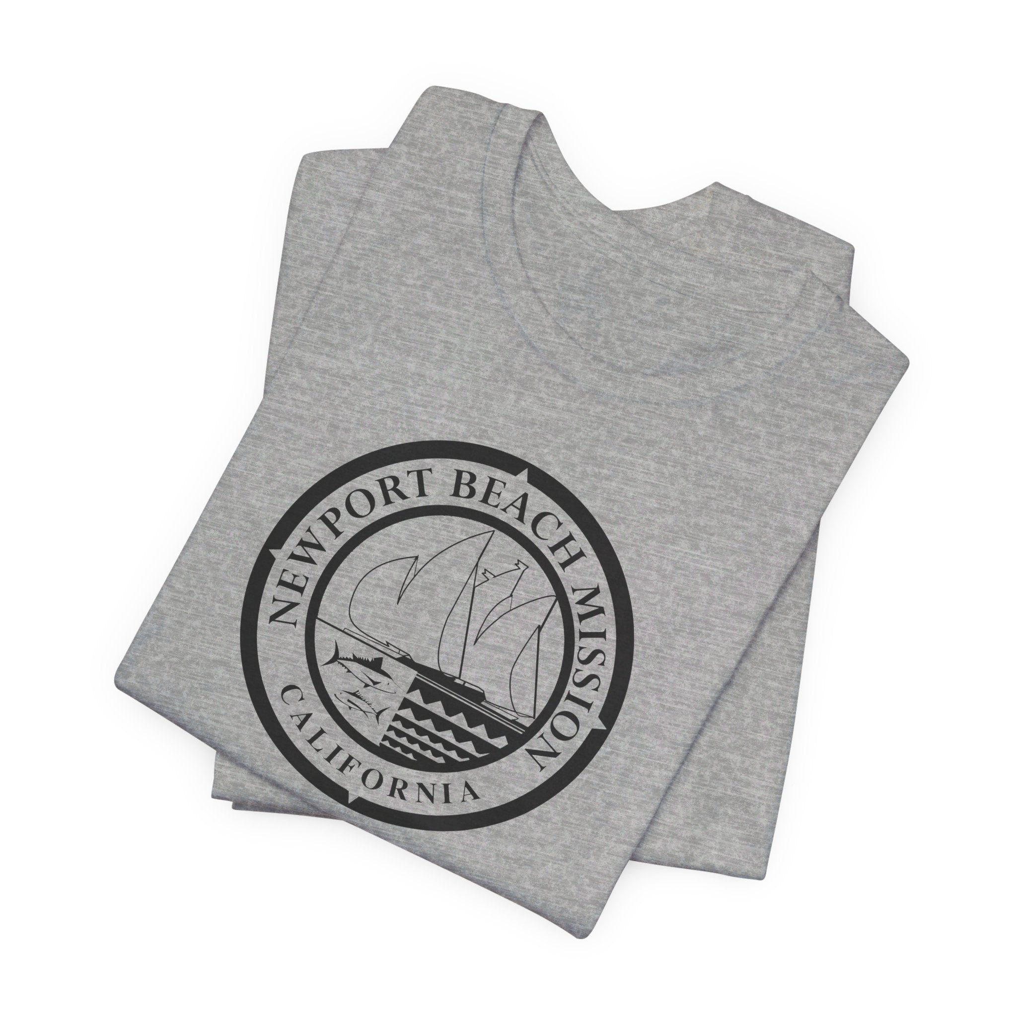 California Newport Beach Mission Circular Monochrome Logo T-Shirt - Mission Wishlist - LDS Missionary Gift Store