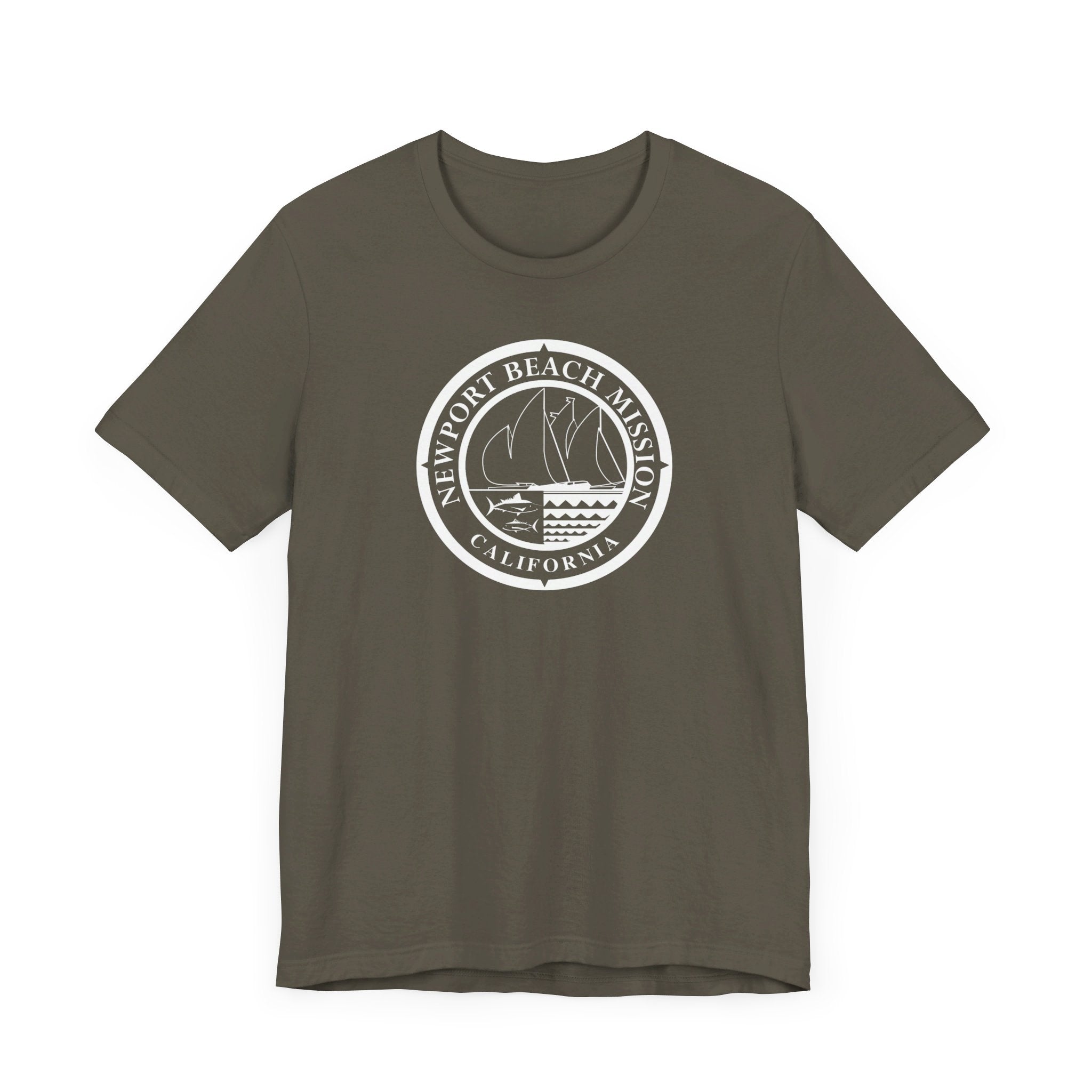 California Newport Beach Mission Circular Monochrome Logo T-Shirt - Mission Wishlist - LDS Missionary Gift Store