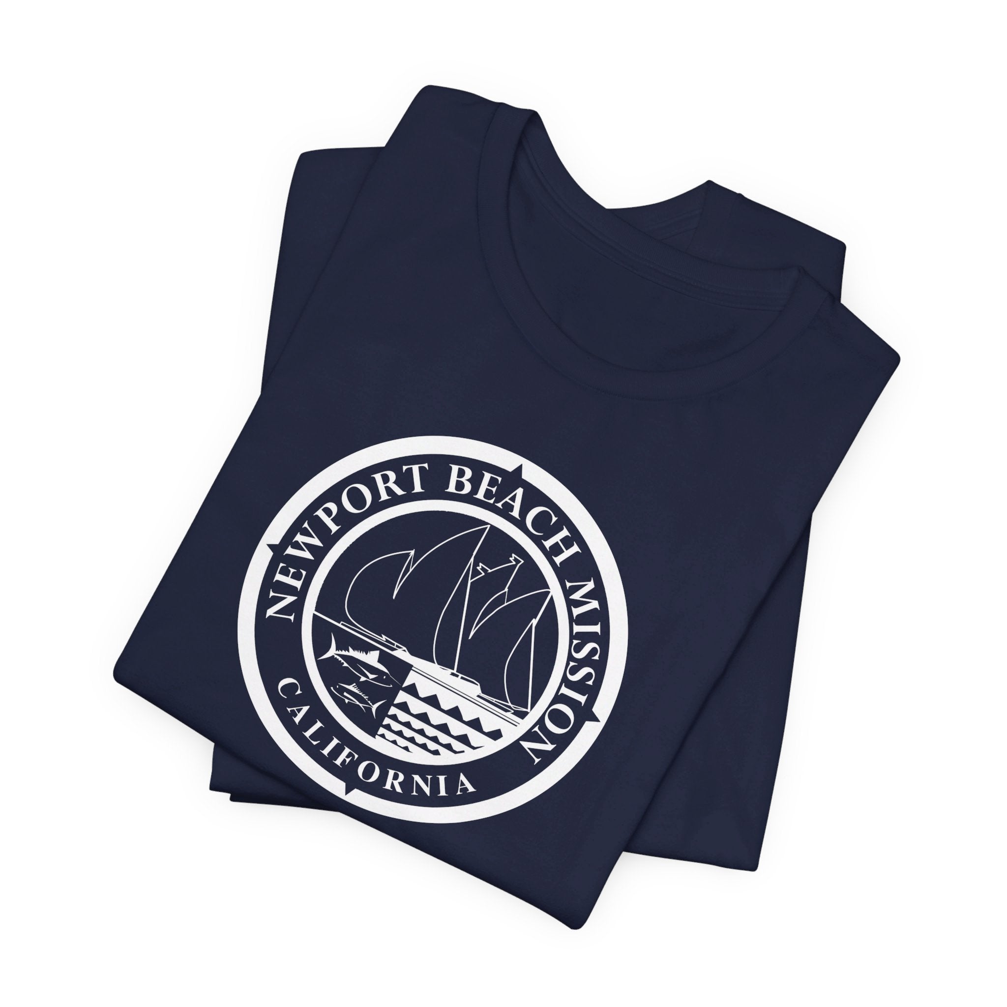 California Newport Beach Mission Circular Monochrome Logo T-Shirt - Mission Wishlist - LDS Missionary Gift Store