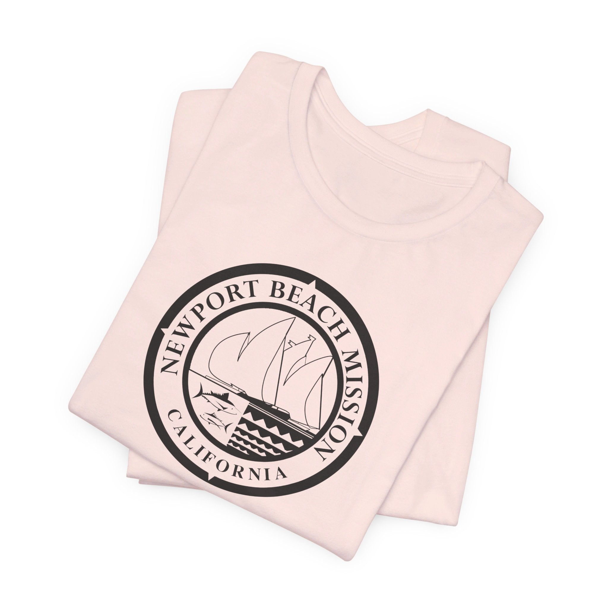 California Newport Beach Mission Circular Monochrome Logo T-Shirt - Mission Wishlist - LDS Missionary Gift Store