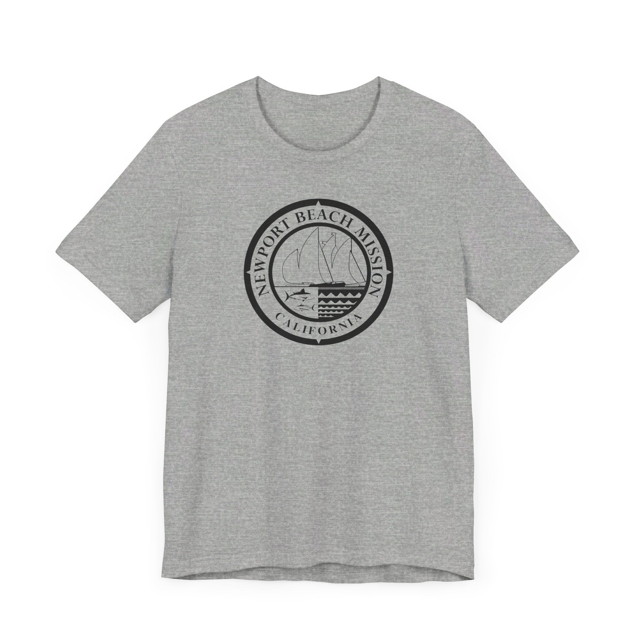 California Newport Beach Mission Circular Monochrome Logo T-Shirt - Mission Wishlist - LDS Missionary Gift Store