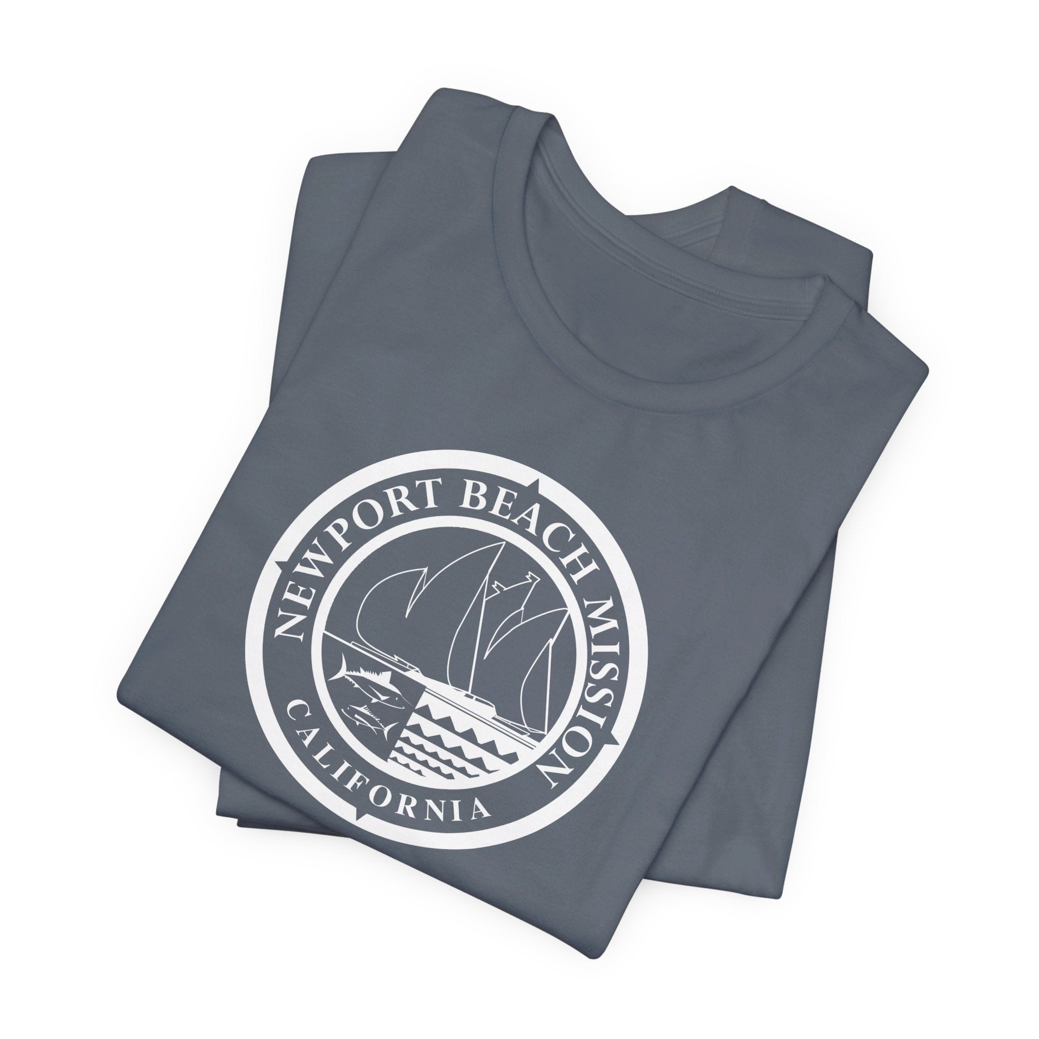 California Newport Beach Mission Circular Monochrome Logo T-Shirt - Mission Wishlist - LDS Missionary Gift Store