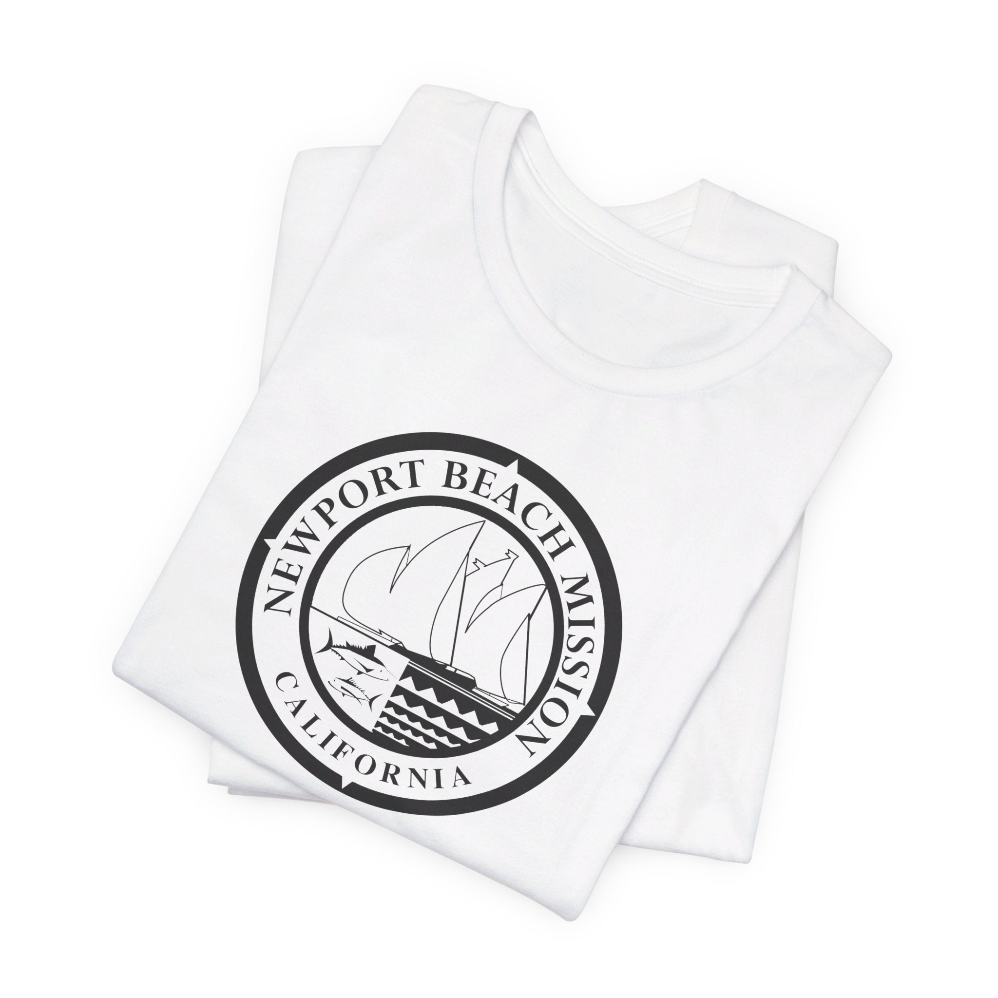 California Newport Beach Mission Circular Monochrome Logo T-Shirt - Mission Wishlist - LDS Missionary Gift Store