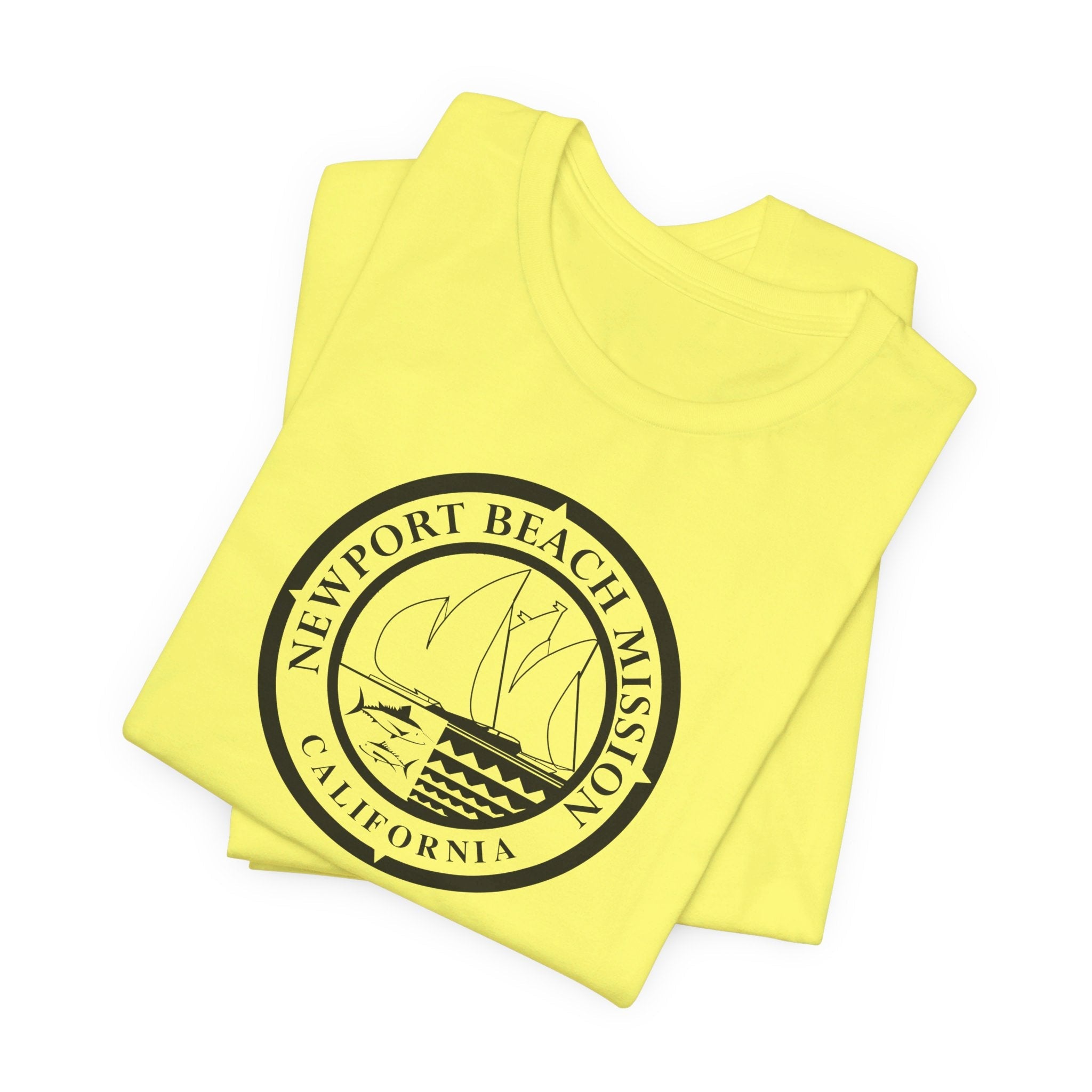 California Newport Beach Mission Circular Monochrome Logo T-Shirt - Mission Wishlist - LDS Missionary Gift Store