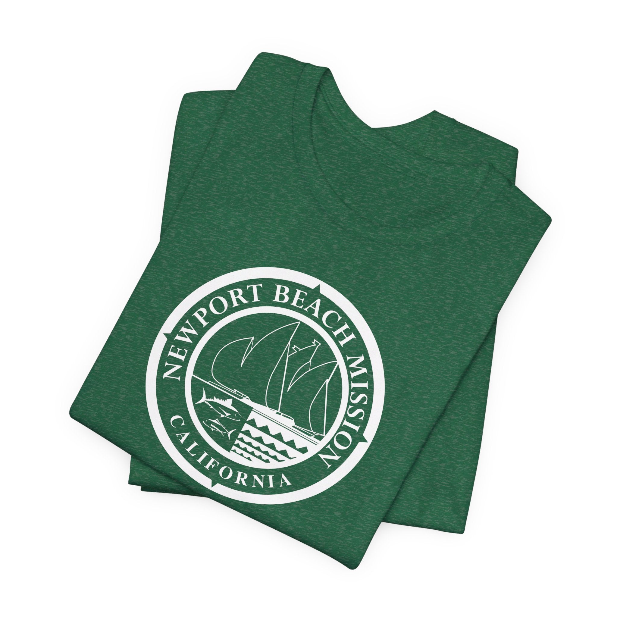 California Newport Beach Mission Circular Monochrome Logo T-Shirt - Mission Wishlist - LDS Missionary Gift Store