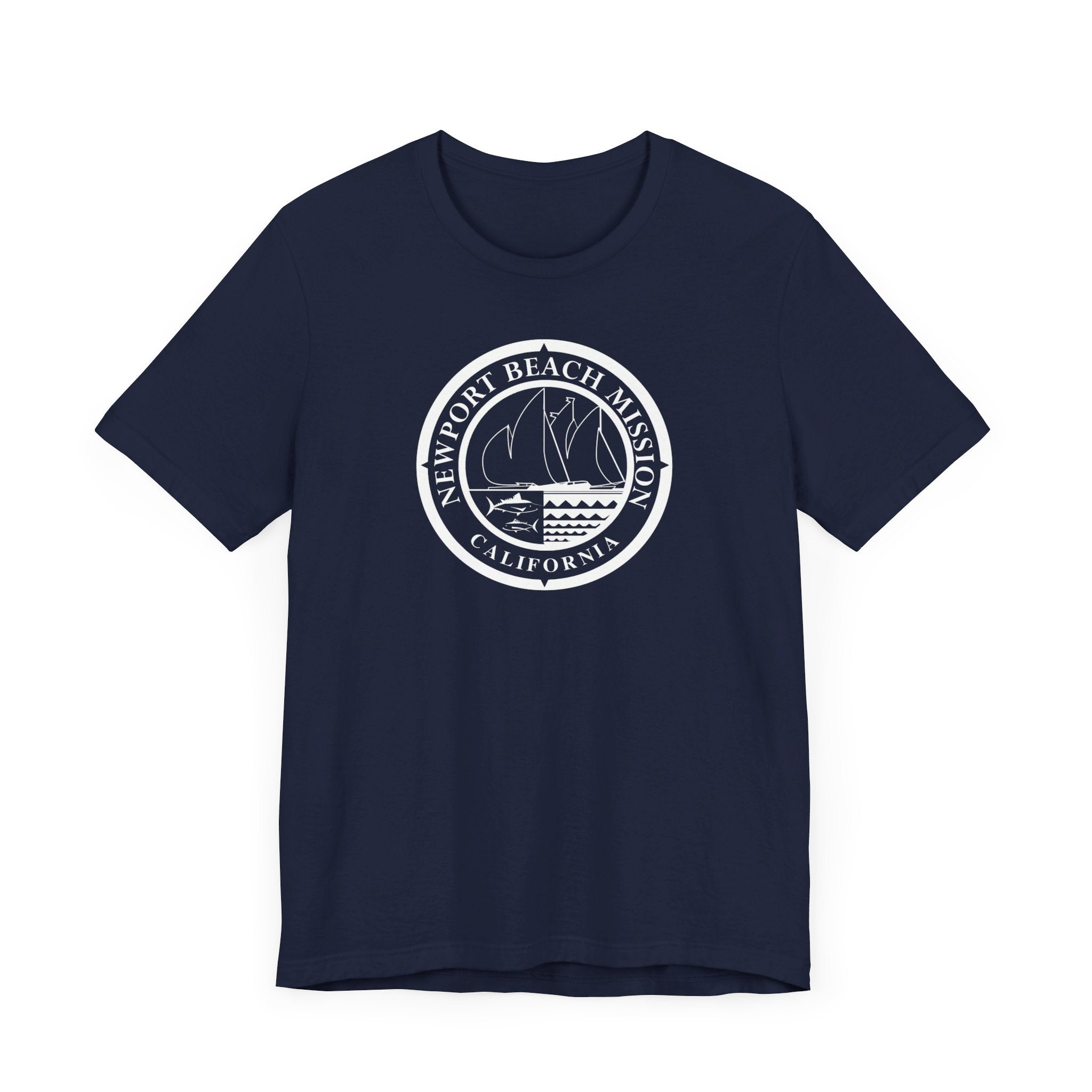California Newport Beach Mission Circular Monochrome Logo T-Shirt - Mission Wishlist - LDS Missionary Gift Store