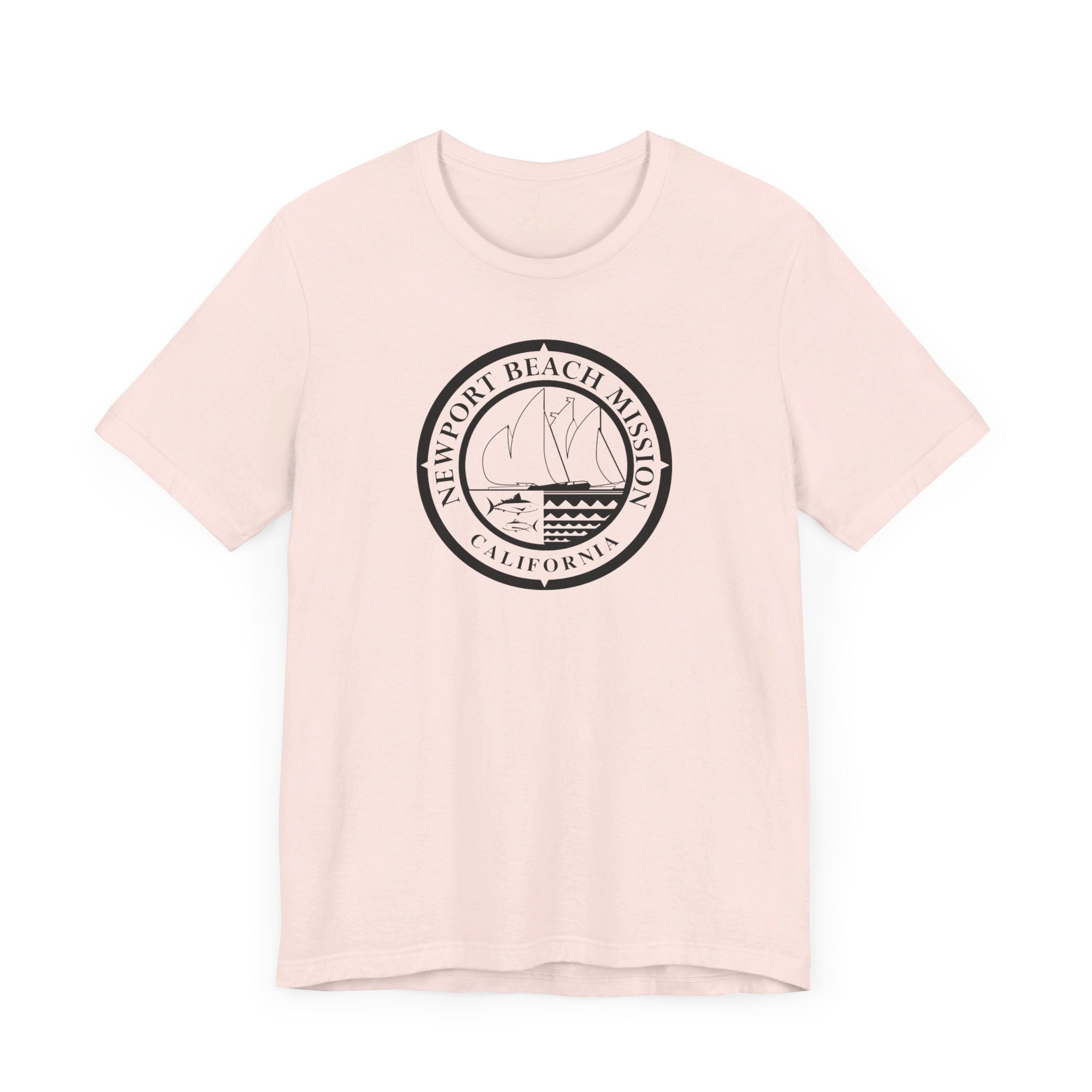 California Newport Beach Mission Circular Monochrome Logo T-Shirt - Mission Wishlist - LDS Missionary Gift Store
