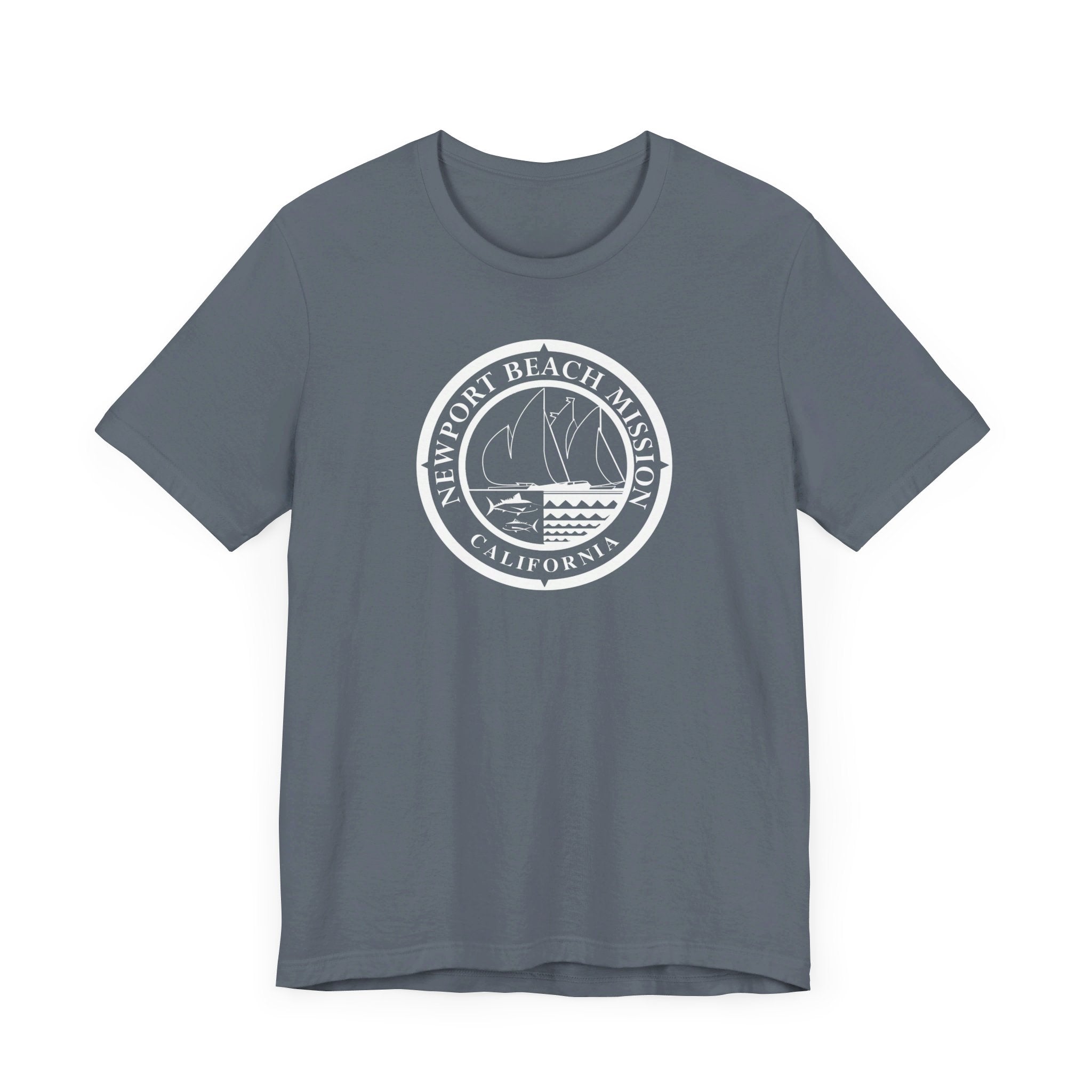 California Newport Beach Mission Circular Monochrome Logo T-Shirt - Mission Wishlist - LDS Missionary Gift Store