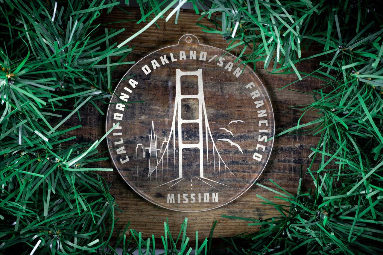 California Oakland/San Francisco Mission Christmas Ornament - Latter-Day Saint LDS Missionary Gift - Book of Mormon