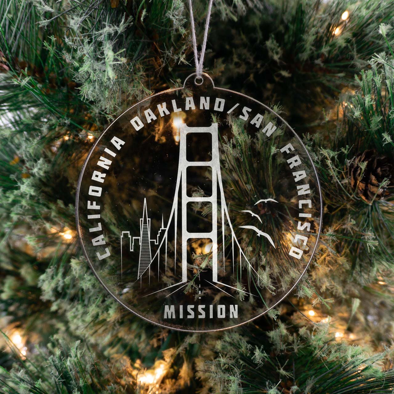 California Oakland/San Francisco Mission Christmas Ornament - Latter-Day Saint LDS Missionary Gift - Book of Mormon