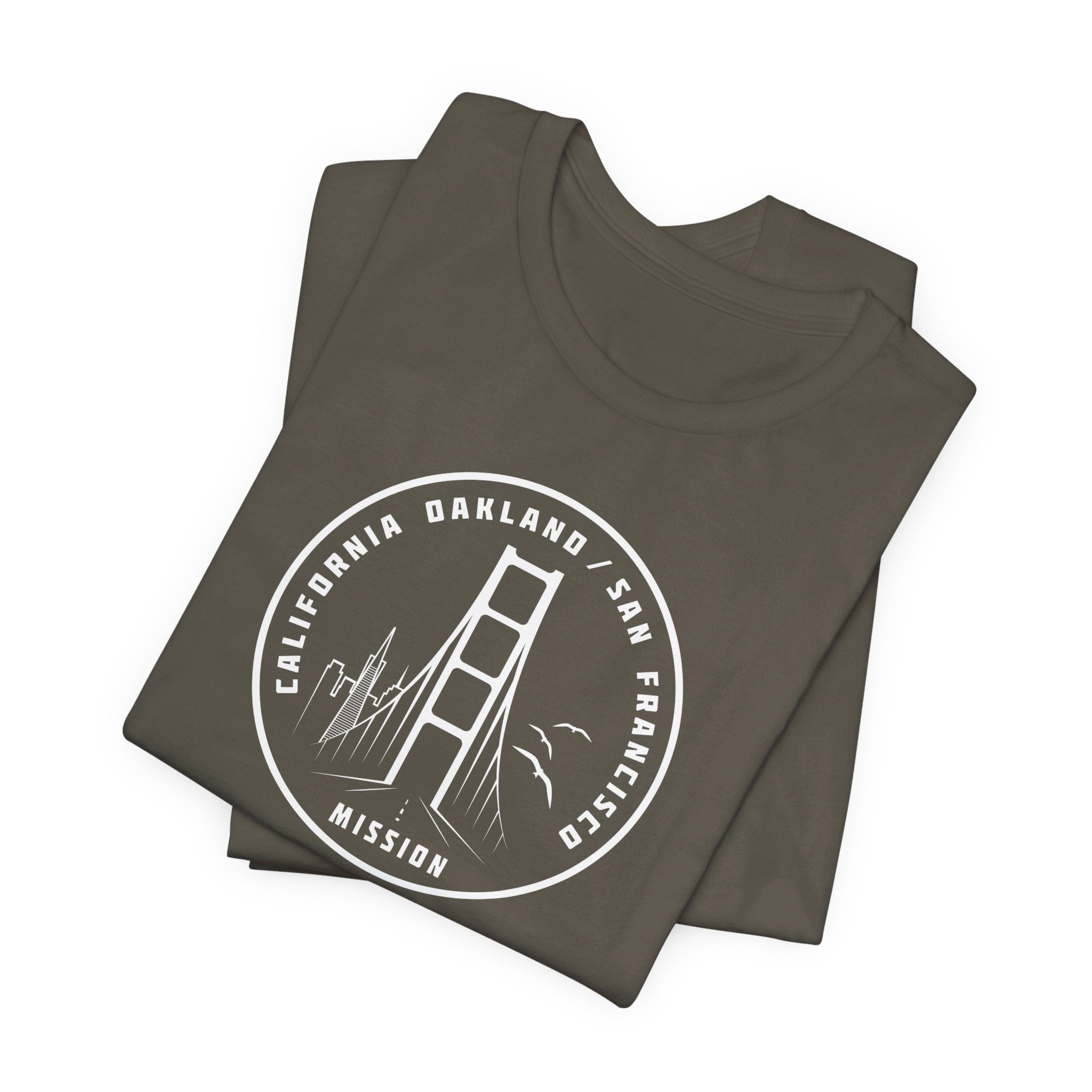 California Oakland/San Francisco Mission Circular Monochrome Logo T-Shirt - Mission Wishlist - LDS Missionary Gift Store